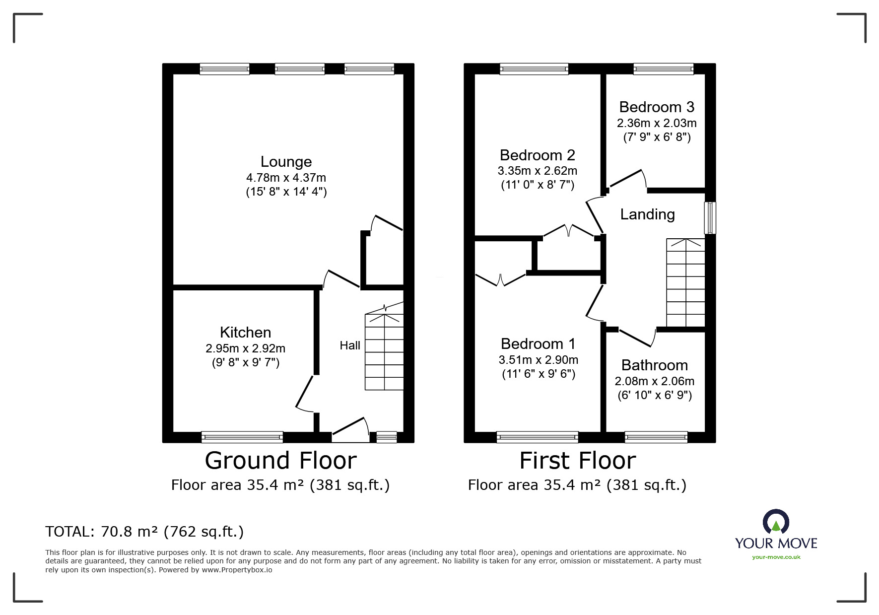 Floorplan of 3 bedroom  Flat to rent, Lawrence Avenue, Awsworth, Nottinghamshire, NG16