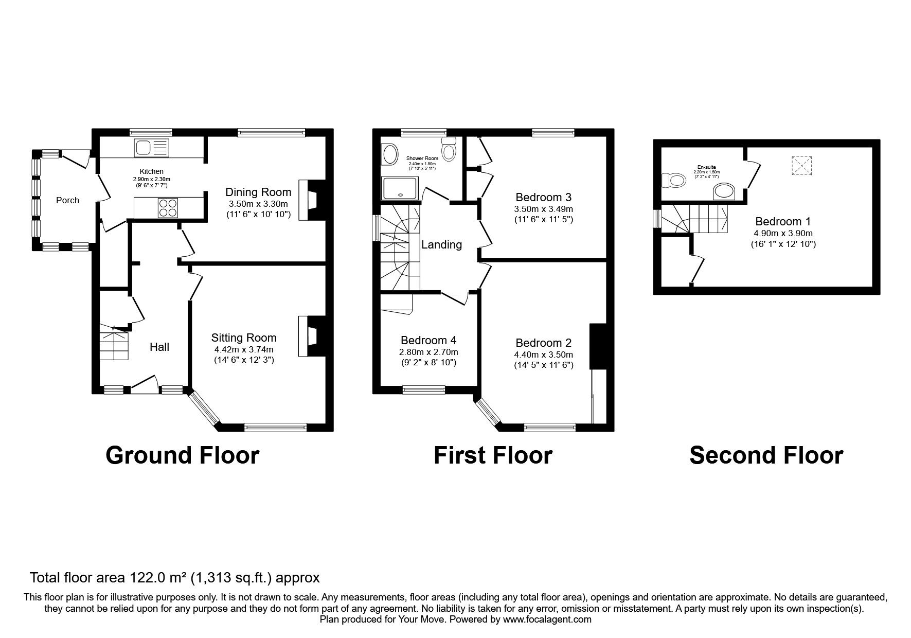 Floorplan of 4 bedroom Semi Detached House for sale, Glenburn Drive, Inverness, Highland, IV2