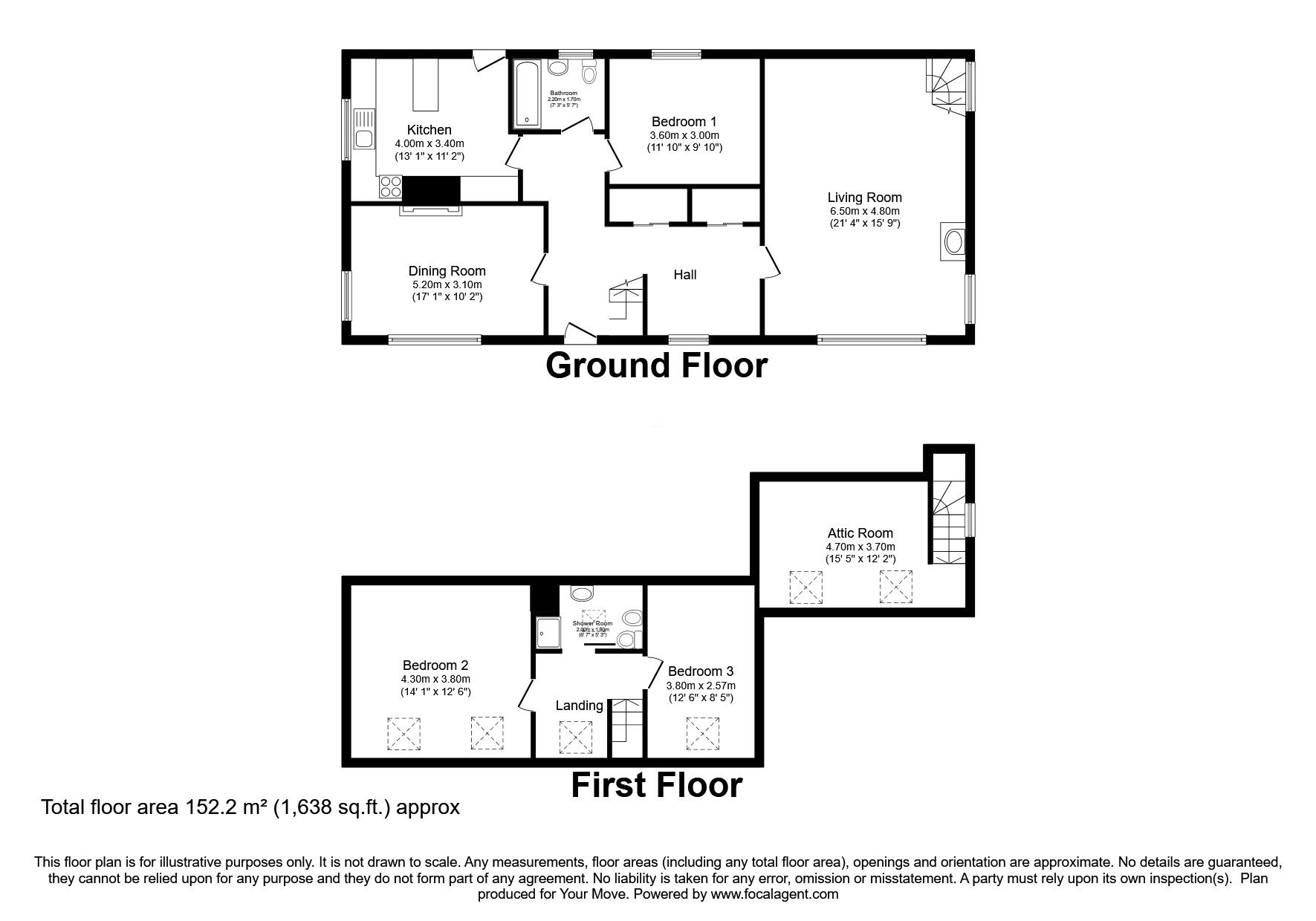 Floorplan of 4 bedroom Detached House for sale, Ben Bhraggie Drive, Golspie, Sutherland, KW10