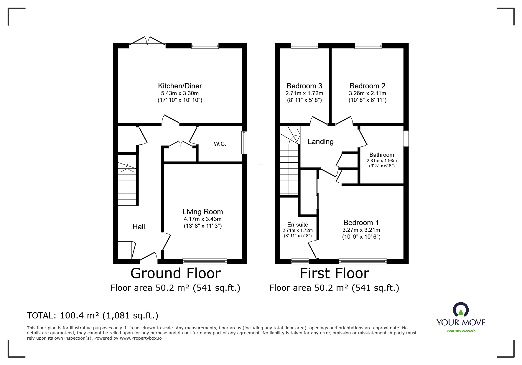 Floorplan of 3 bedroom Semi Detached House for sale, Hillhead Road, Tornagrain, Highland, IV2