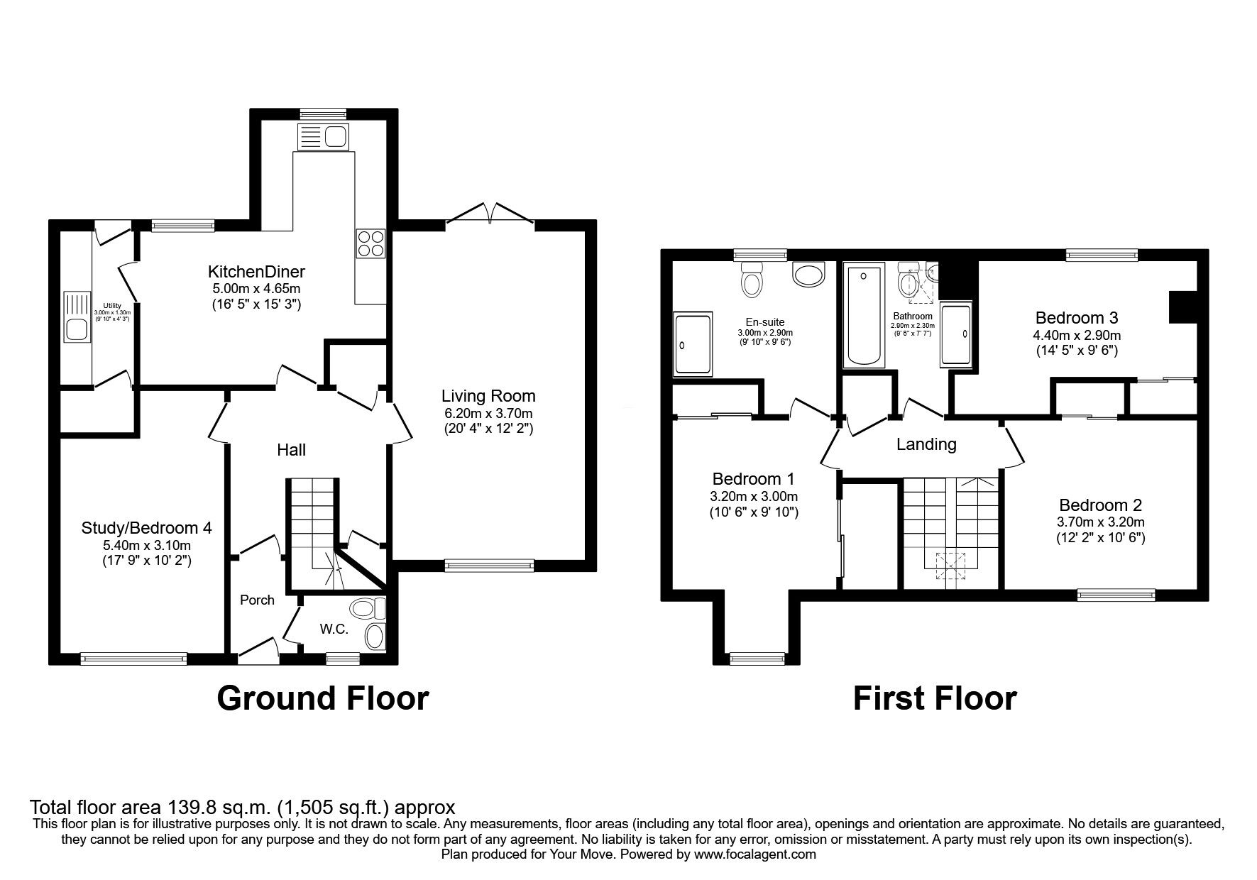 Floorplan of 4 bedroom Detached House for sale, Ard Park, Tomatin, Highland, IV13