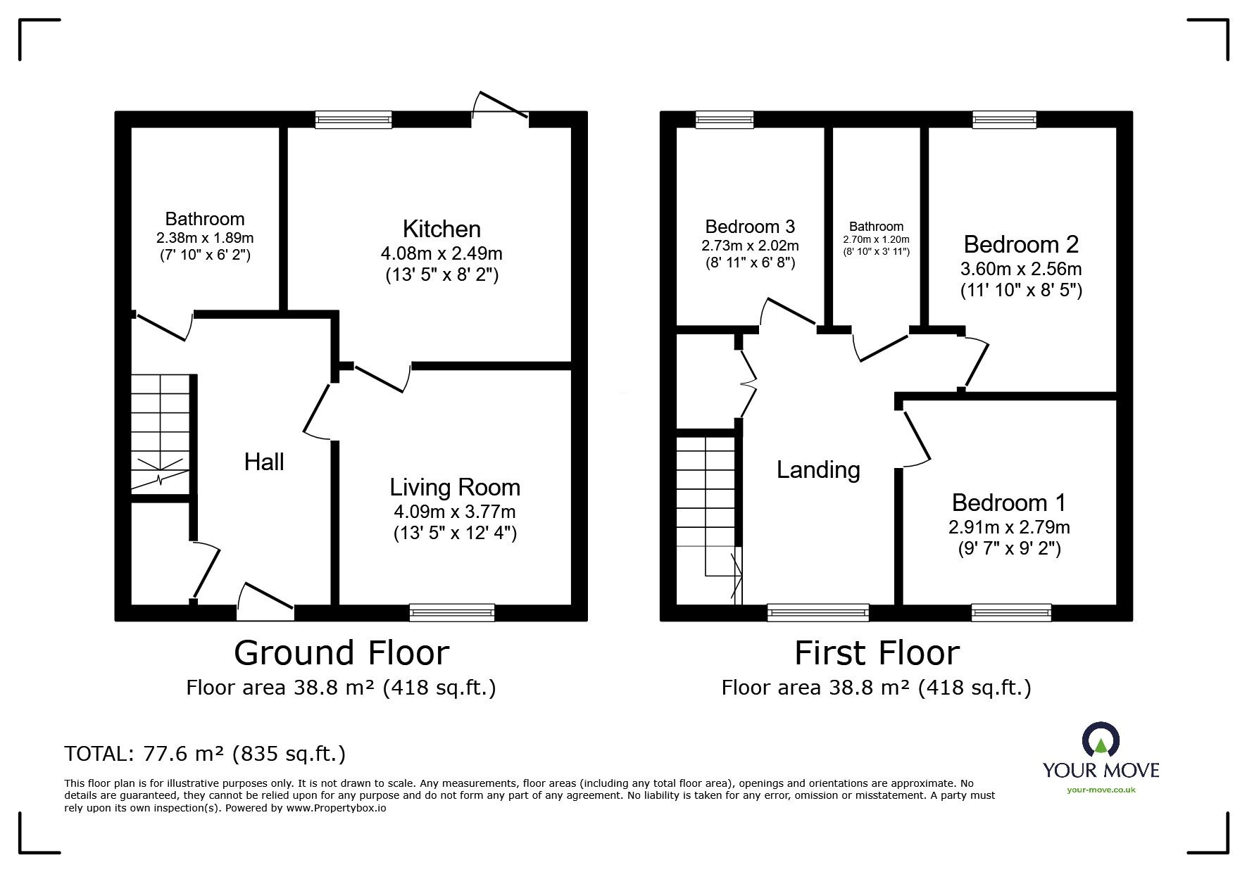 Floorplan of 3 bedroom End Terrace House for sale, Station Road, Beauly, Highland, IV4