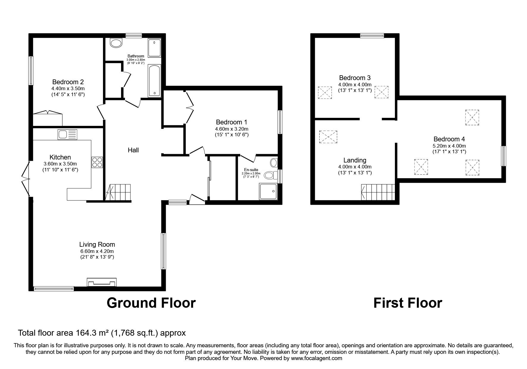 Floorplan of 2 bedroom Detached House for sale, Artafallie, North Kessock, Highland, IV1