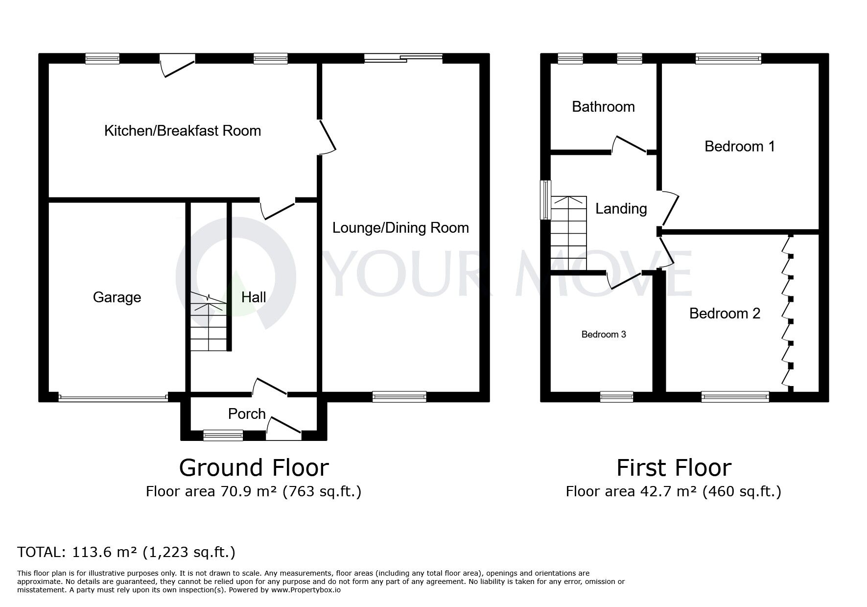 Floorplan of 3 bedroom Semi Detached House for sale, Burton Road, Sutton-in-Ashfield, Nottinghamshire, NG17