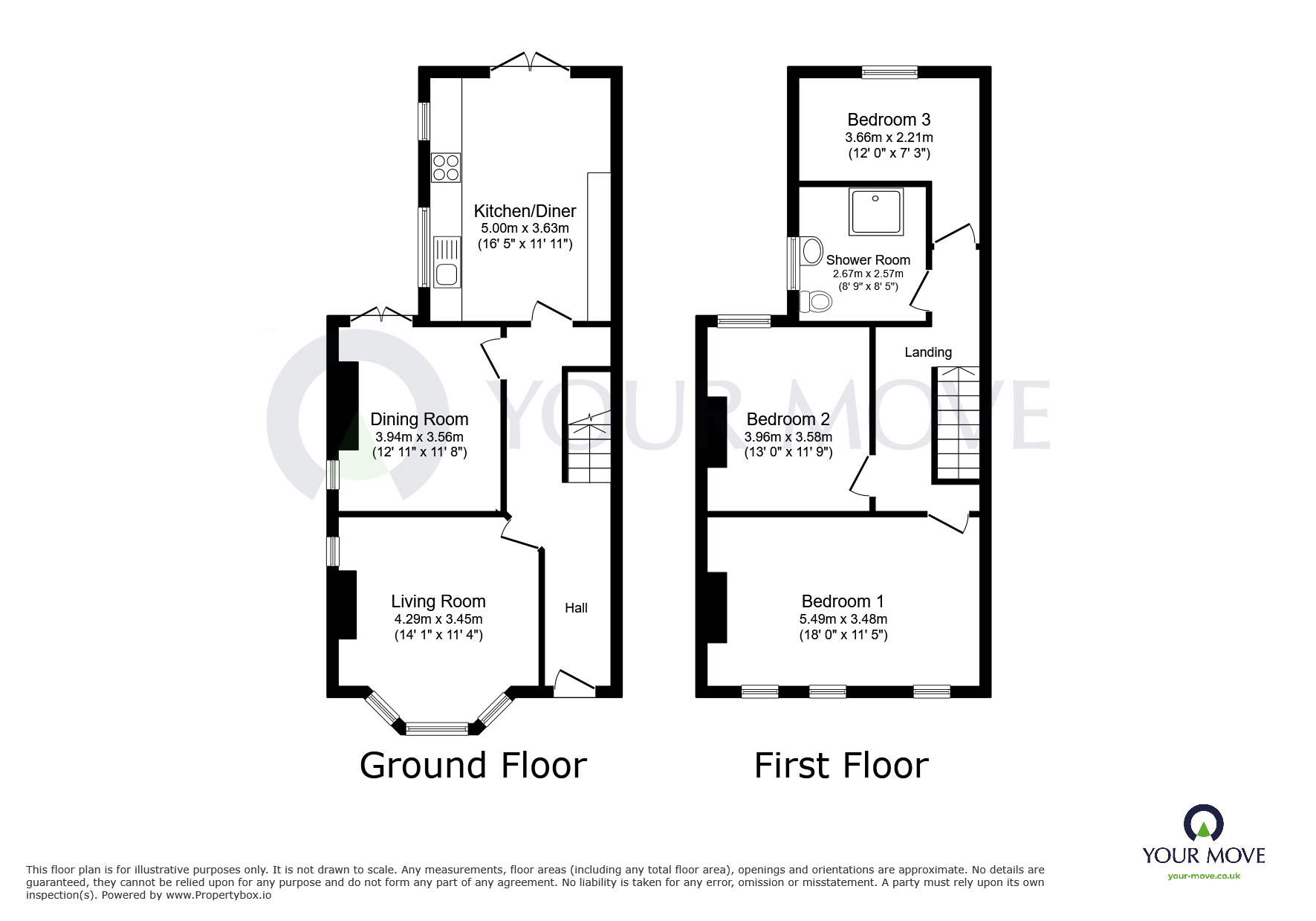 Floorplan of 3 bedroom Semi Detached House for sale, Sheepbridge Lane, Mansfield, Nottinghamshire, NG18