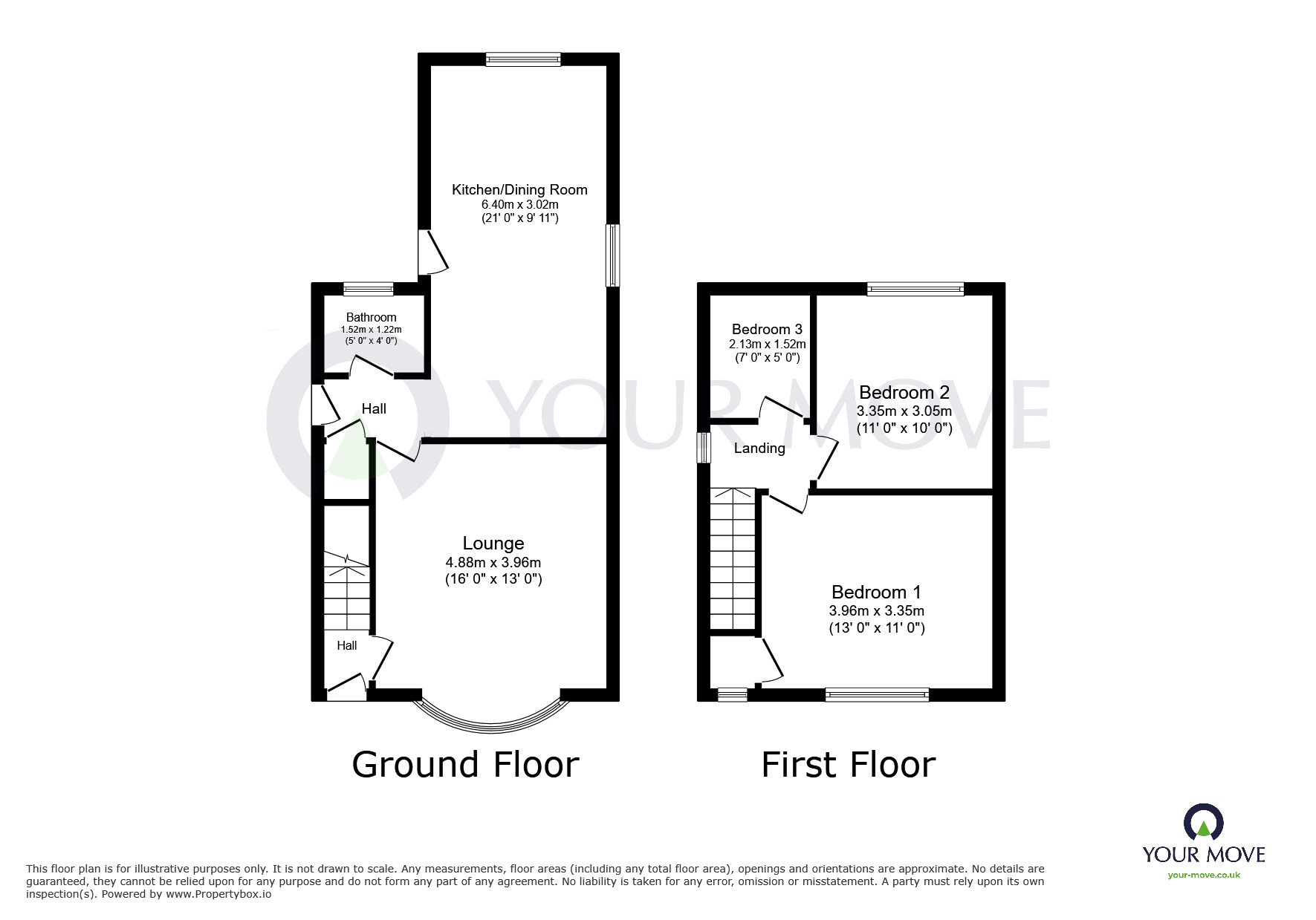 Floorplan of 3 bedroom Semi Detached House for sale, Alfreton Road, South Normanton, Derbyshire, DE55