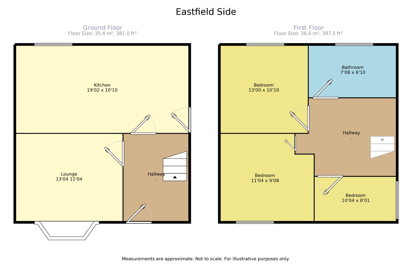 Floorplan of 3 bedroom Semi Detached House to rent, Eastfield Side, Sutton-in-Ashfield, Nottinghamshire, NG17