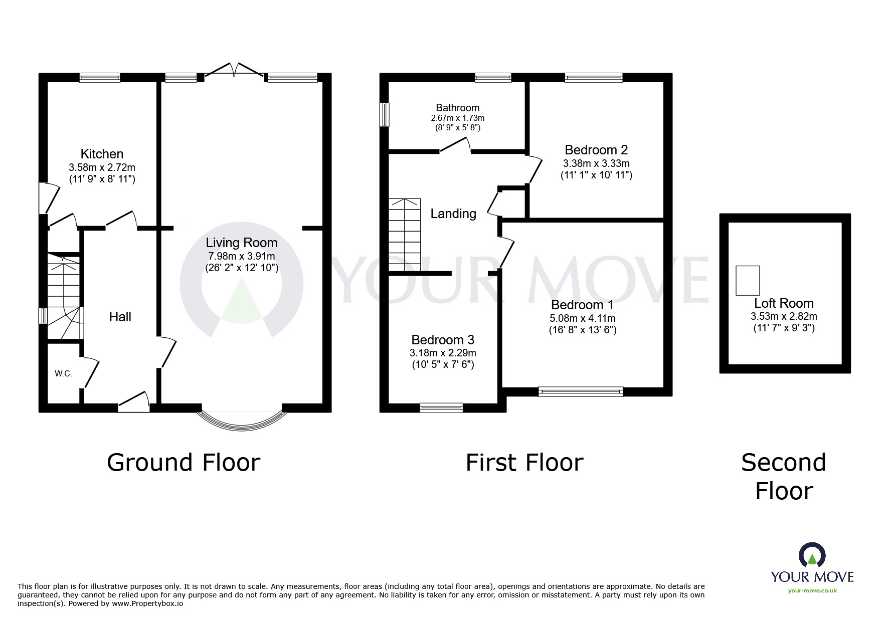 Floorplan of 3 bedroom Detached House for sale, Springwell Street, Huthwaite, Nottinghamshire, NG17