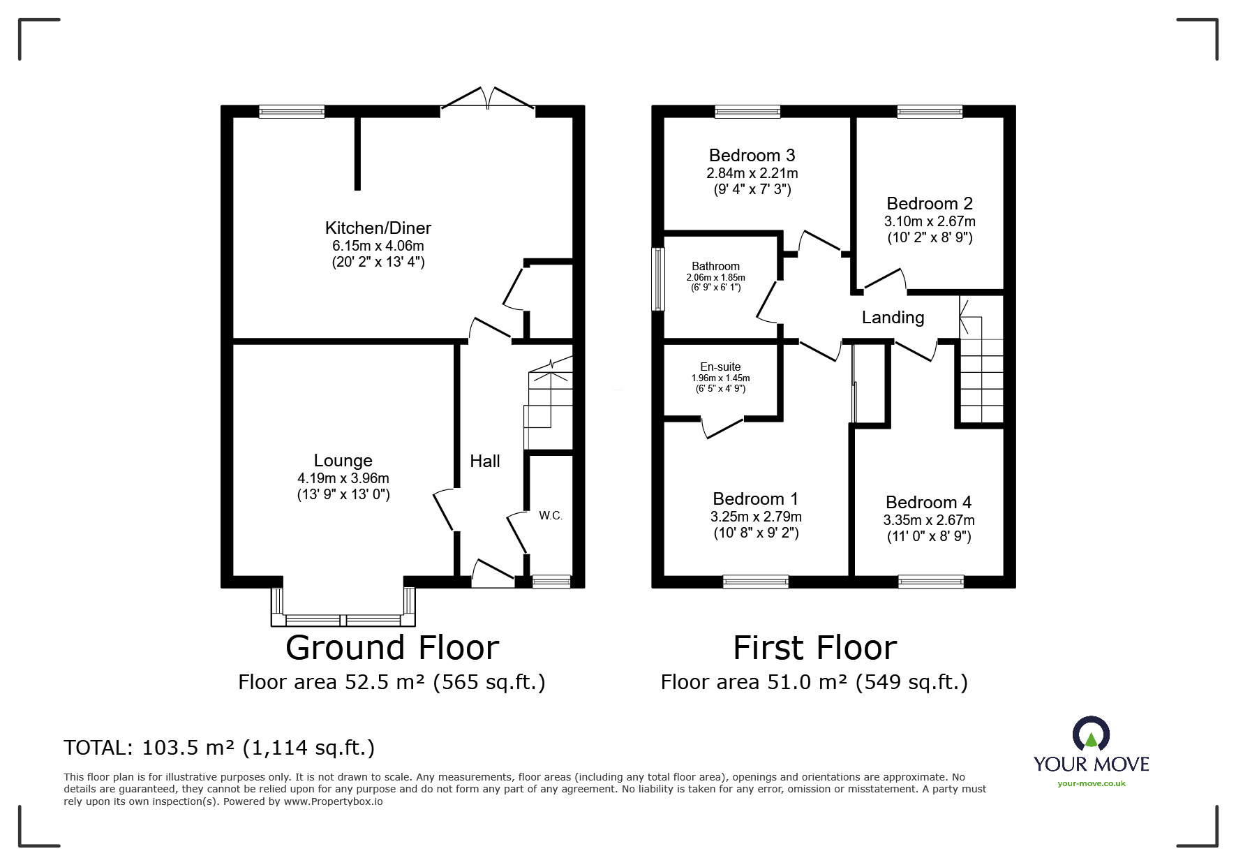 Floorplan of 4 bedroom Semi Detached House to rent, Laura Avenue, Nottingham, NG5