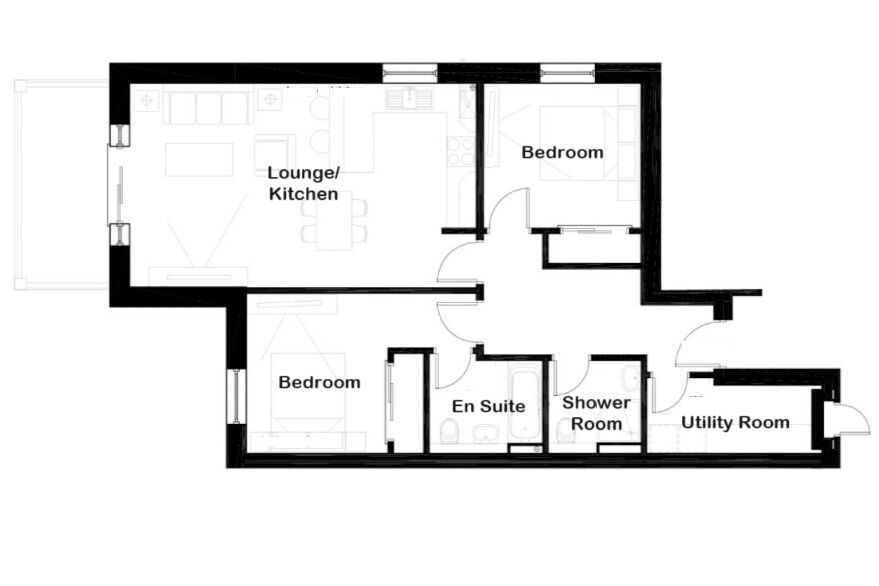 Floorplan of 2 bedroom  Flat for sale, Main Street, Glenfarg, Perth and Kinross, PH2