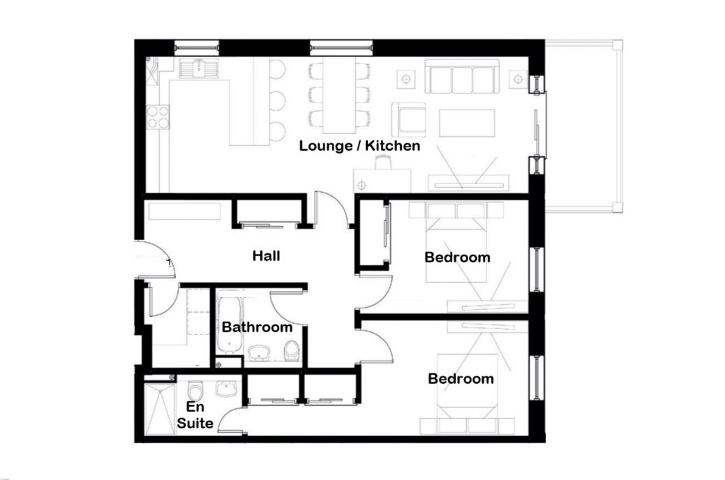 Floorplan of 2 bedroom  Flat for sale, Main Street, Glenfarg, Perth and Kinross, PH2