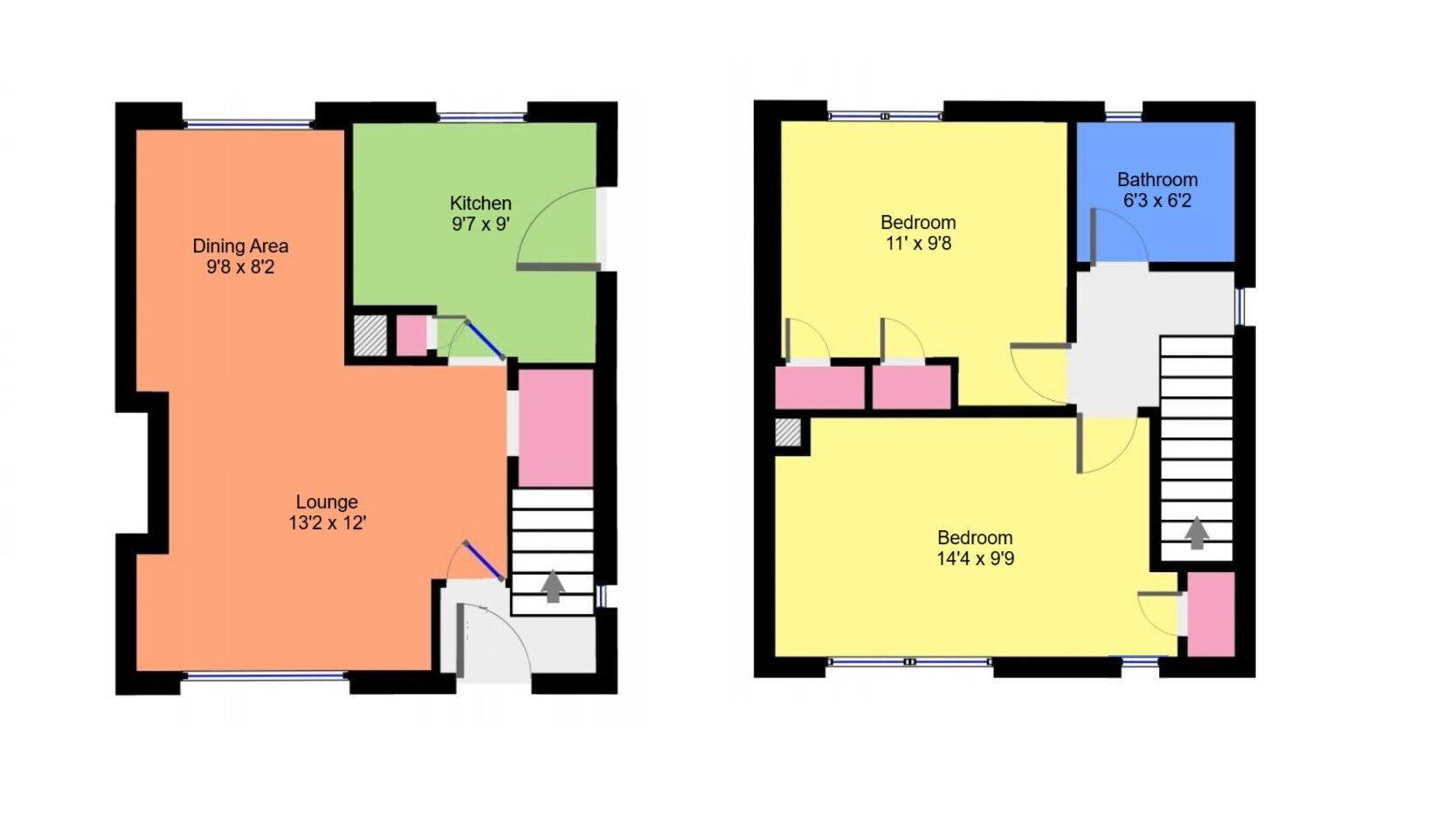 Floorplan of 2 bedroom End Terrace House for sale, St. Nicholas Road, Lanark, South Lanarkshire, ML11