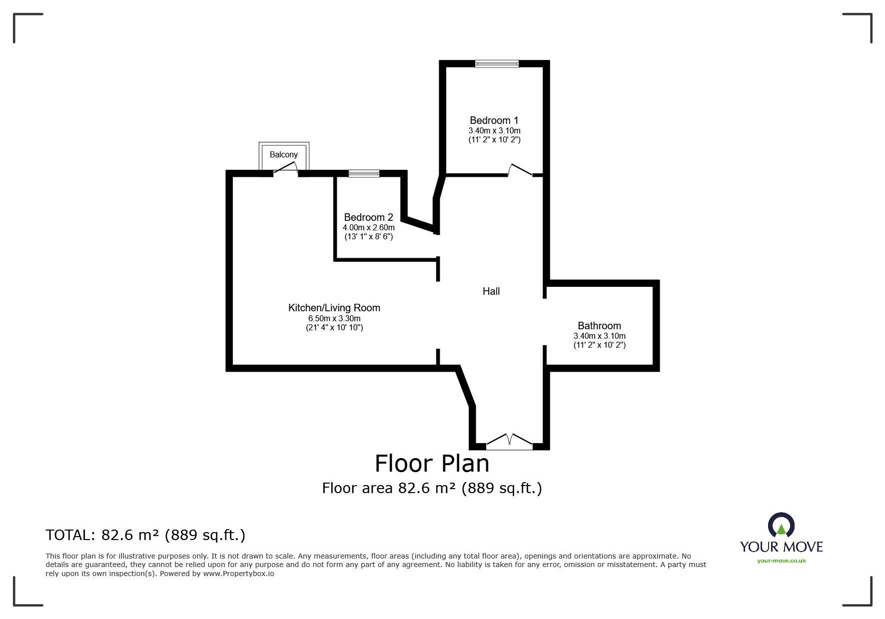 Floorplan of 2 bedroom  Flat to rent, Junior Street, Leicester, LE1