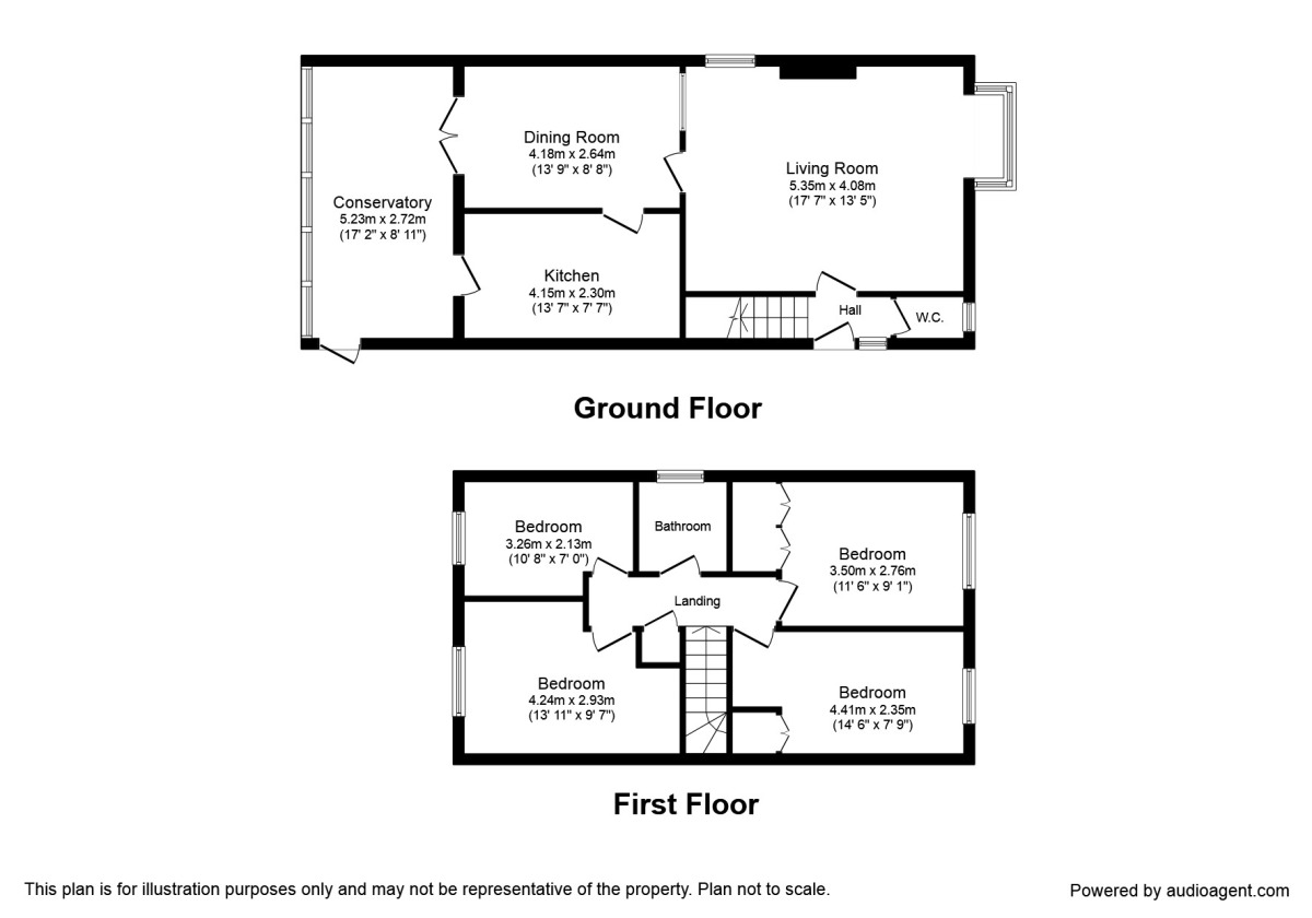 Floorplan of 4 bedroom Detached House to rent, Heatherbrook Road, Leicester, LE4