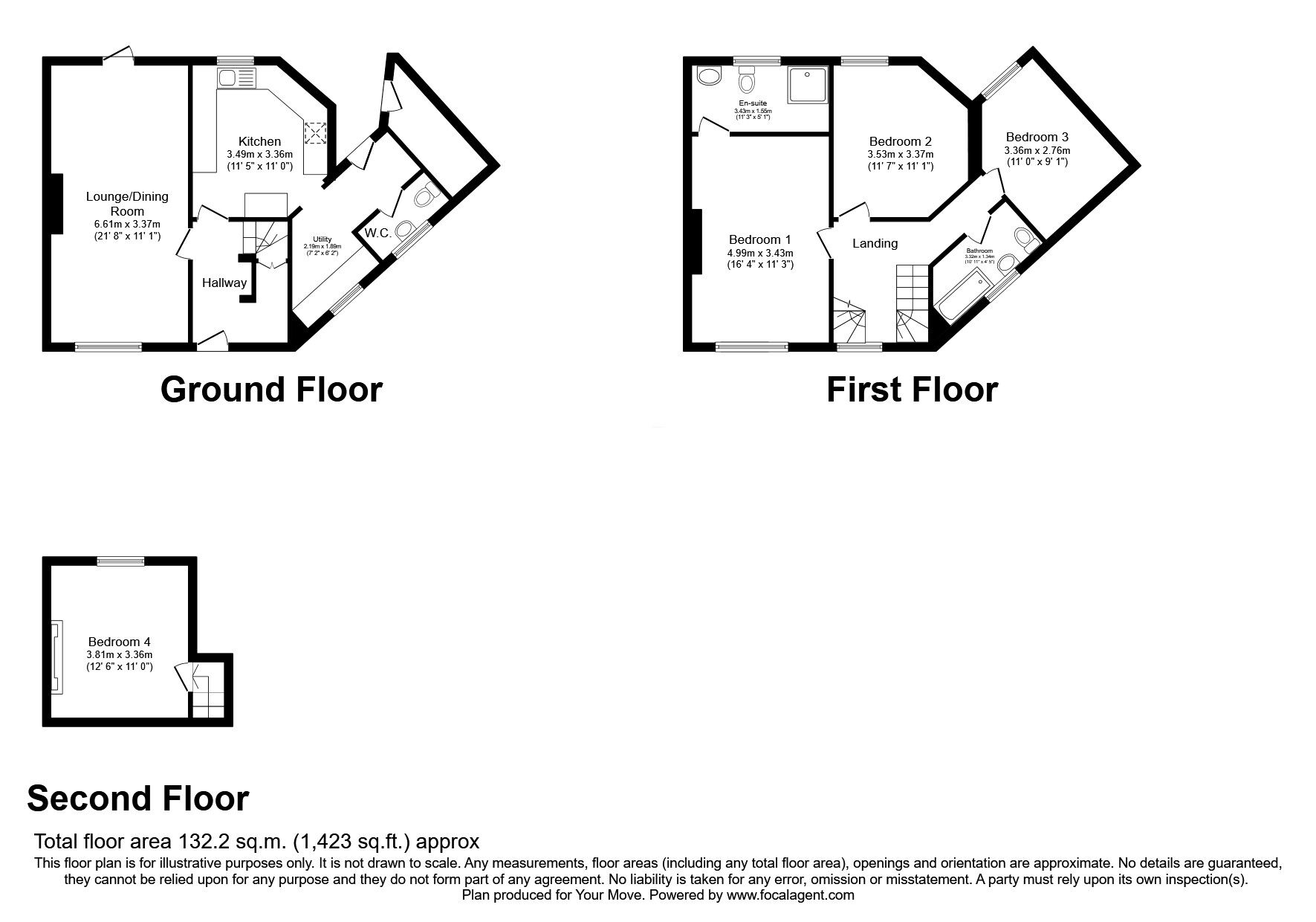 Floorplan of 4 bedroom End Terrace House for sale, Sykefield Avenue, Leicester, Leicestershire, LE3