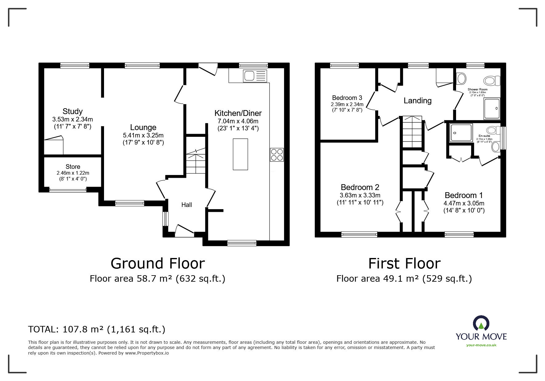 Floorplan of 3 bedroom Detached House for sale, Taverners Road, Leicester, Leicestershire, LE4