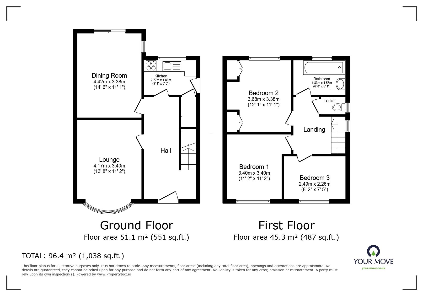 Floorplan of 3 bedroom Semi Detached House for sale, Greenhill Road, Clarendon Park, Leicester, Leicestershire, LE2