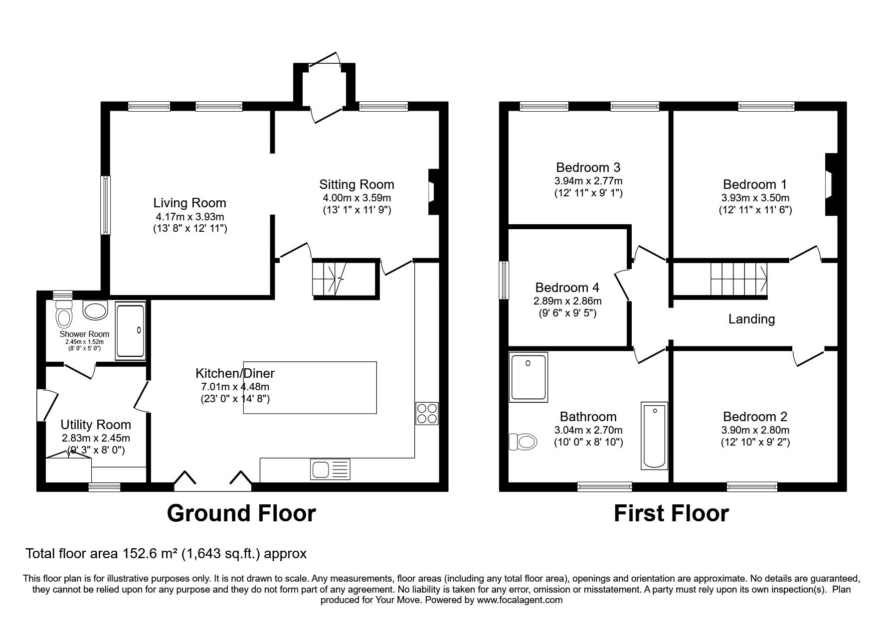 Floorplan of 4 bedroom Semi Detached House for sale, Chapel Lane, Old Dalby, Leicestershire, LE14