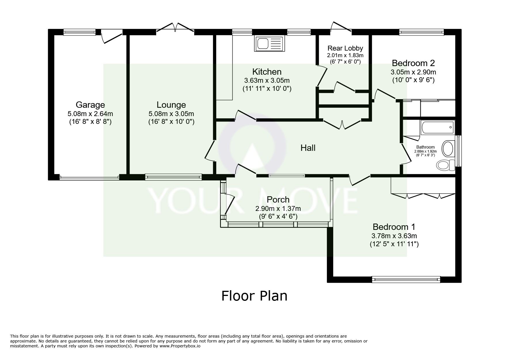 Floorplan of 2 bedroom Detached Bungalow for sale, Sedgebrook Road, Leicester, Leicestershire, LE5