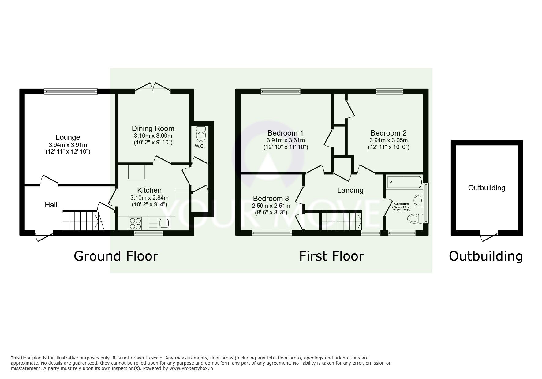 Floorplan of 3 bedroom Semi Detached House for sale, Cashmore View, Leicester, Leicestershire, LE4