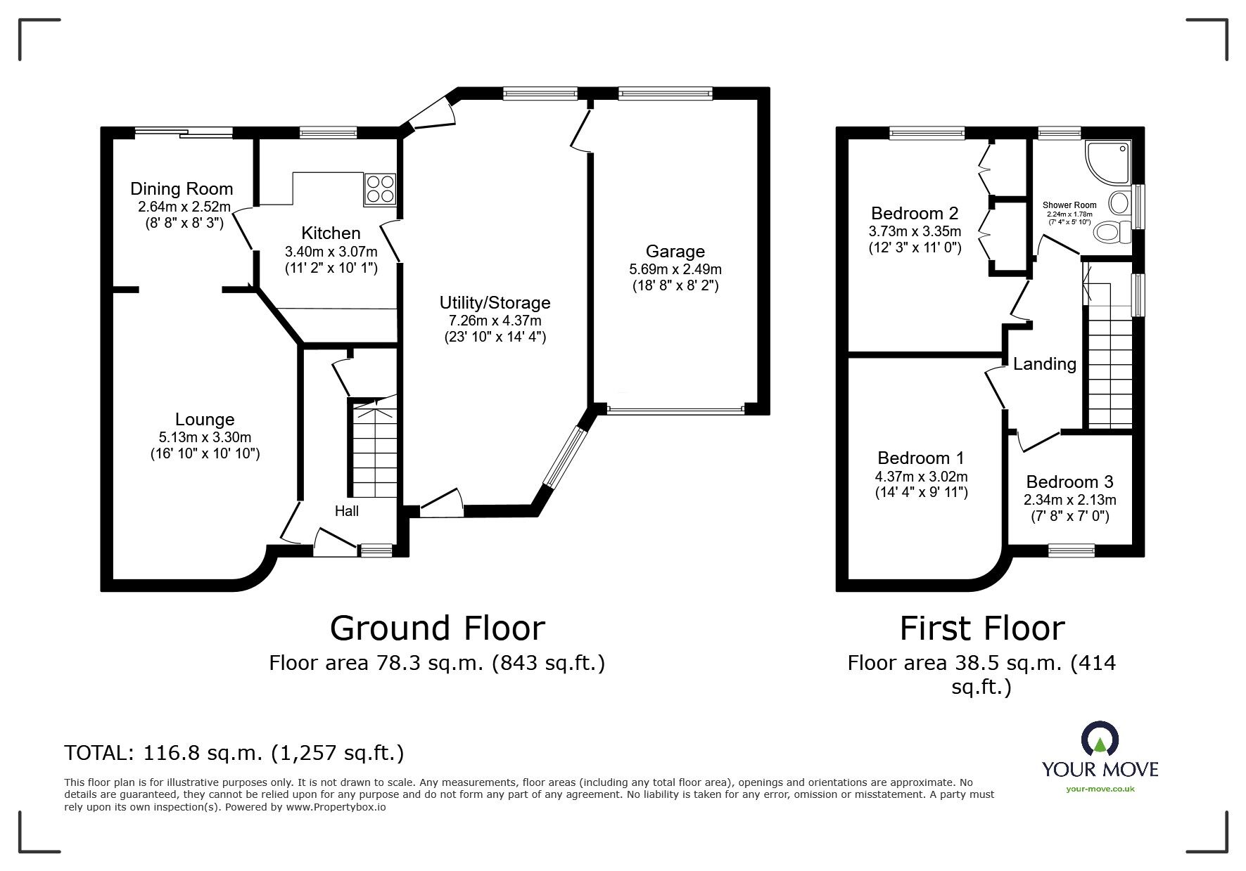 Floorplan of 3 bedroom Semi Detached House for sale, Chislehurst Avenue, Leicester, Leicestershire, LE3