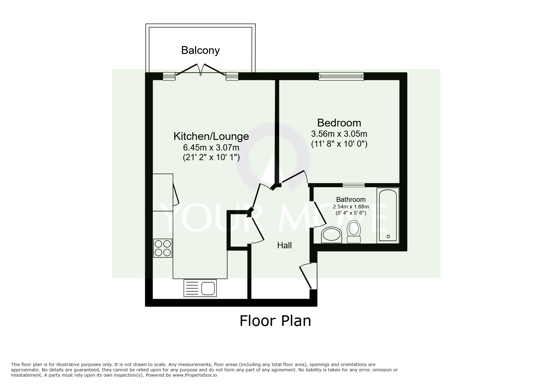 Floorplan of 1 bedroom  Flat for sale, Yeoman Street, Leicester, Leicestershire, LE1