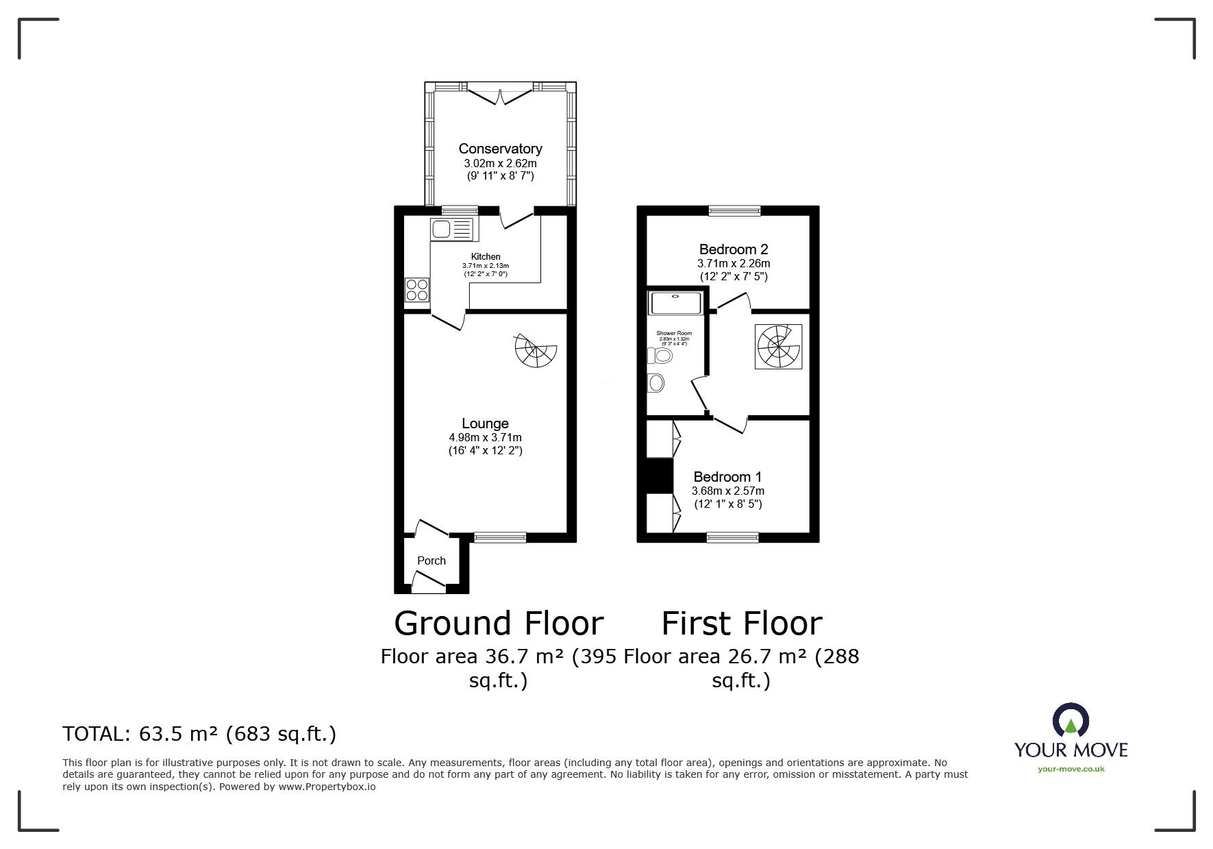 Floorplan of 2 bedroom Semi Detached House for sale, Blackthorn Drive, Leicester, Leicestershire, LE4