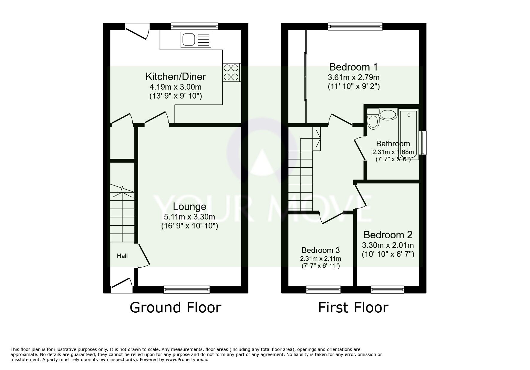 Floorplan of 3 bedroom Semi Detached House for sale, Bracken Close, Leicester, Leicestershire, LE5