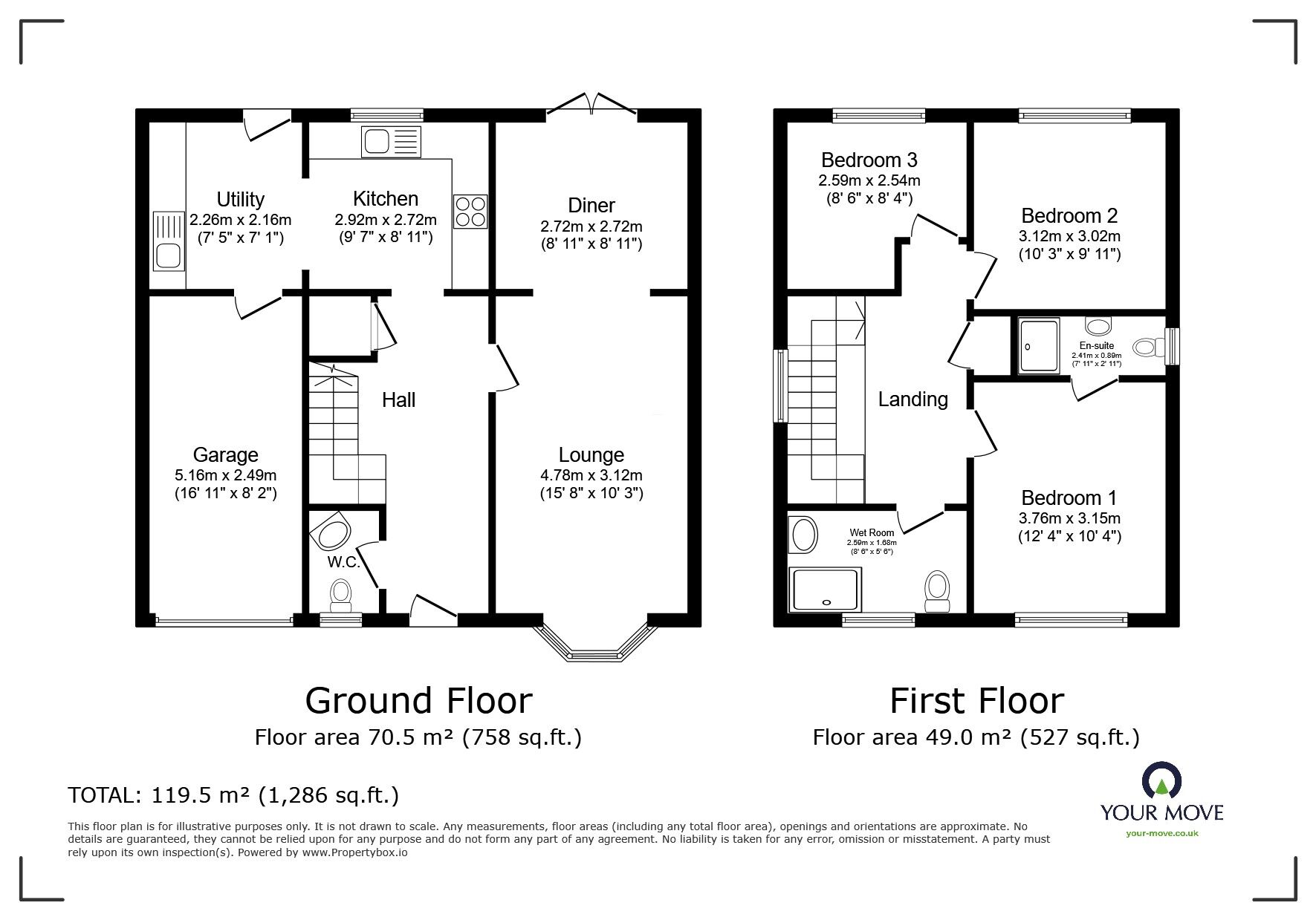 Floorplan of 3 bedroom Detached House for sale, Southside Road, Leicester, Leicestershire, LE3