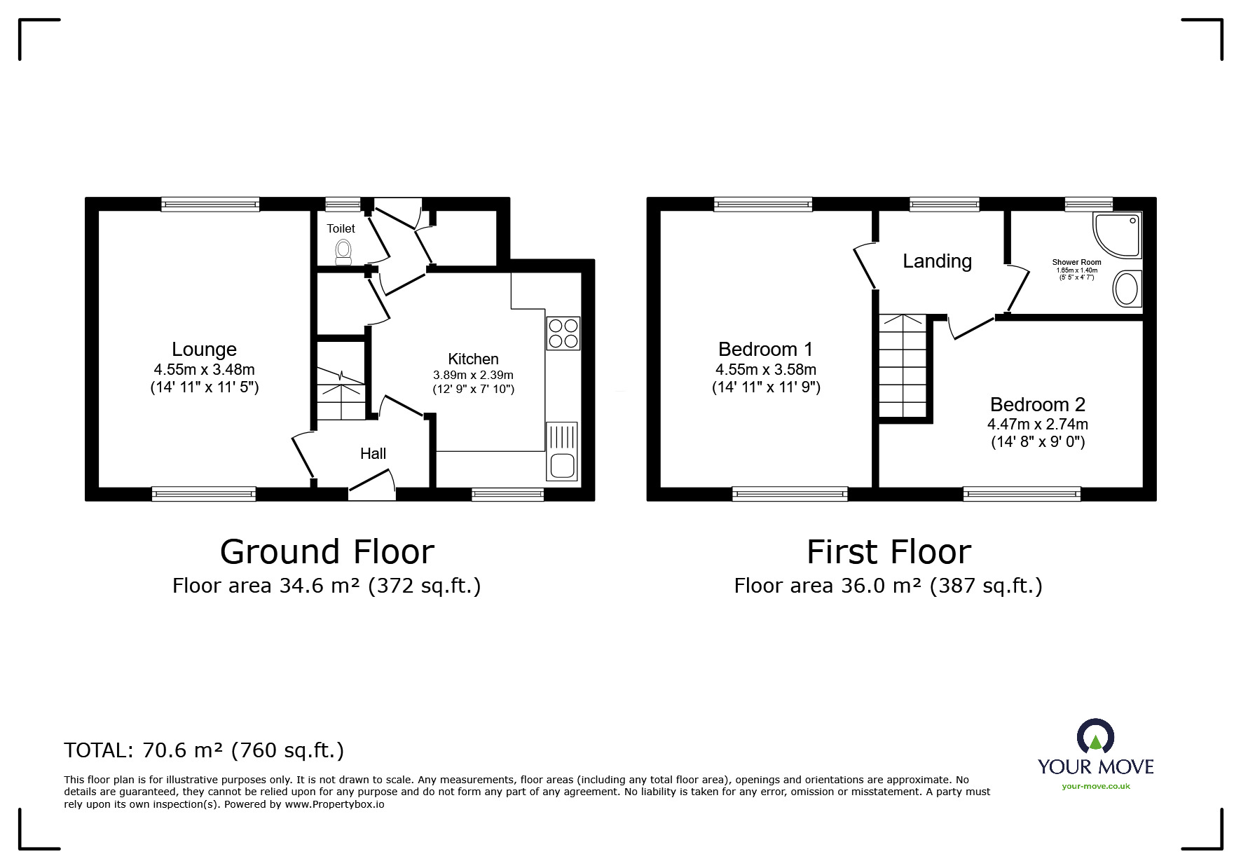 Floorplan of 2 bedroom Mid Terrace House for sale, Surrey Street, Leicester, Leicestershire, LE4