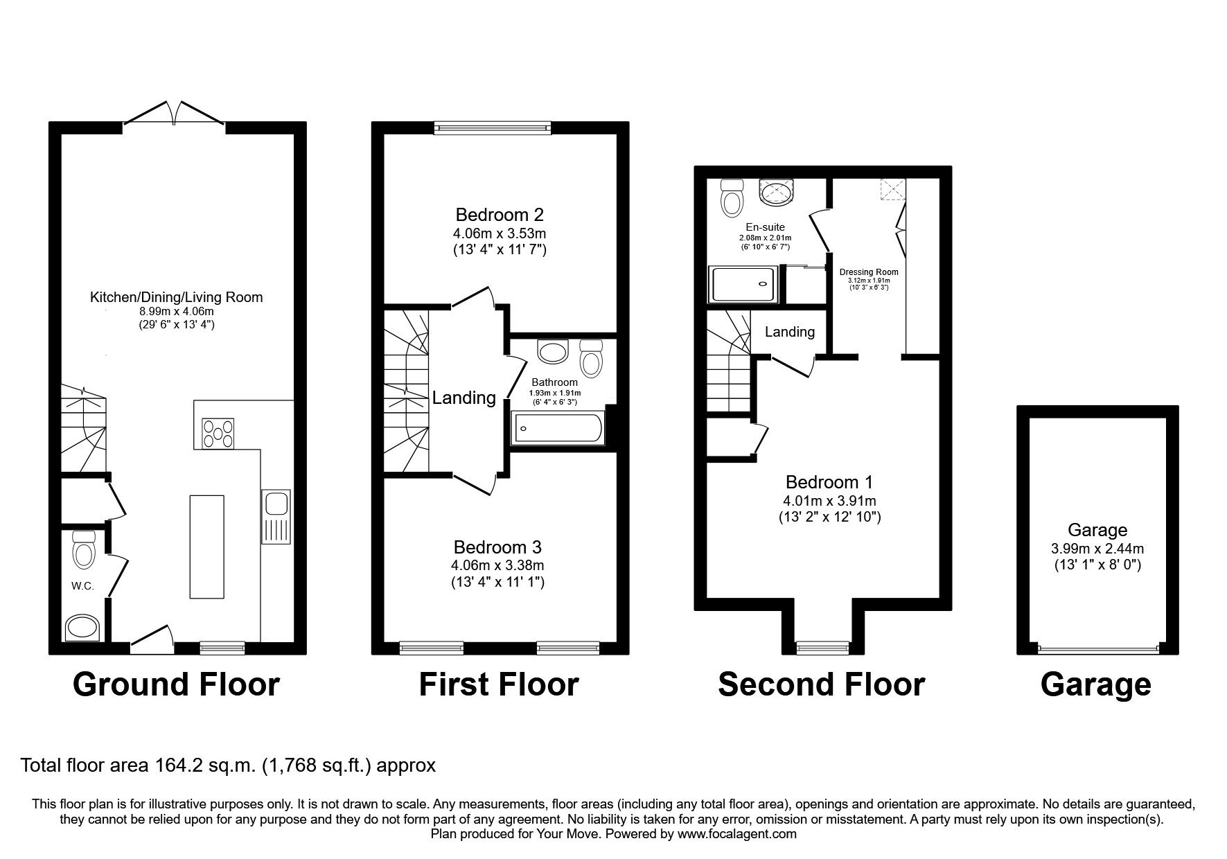 Floorplan of 3 bedroom Mid Terrace House for sale, Welbury Road, Hamilton, Leicestershire, LE5