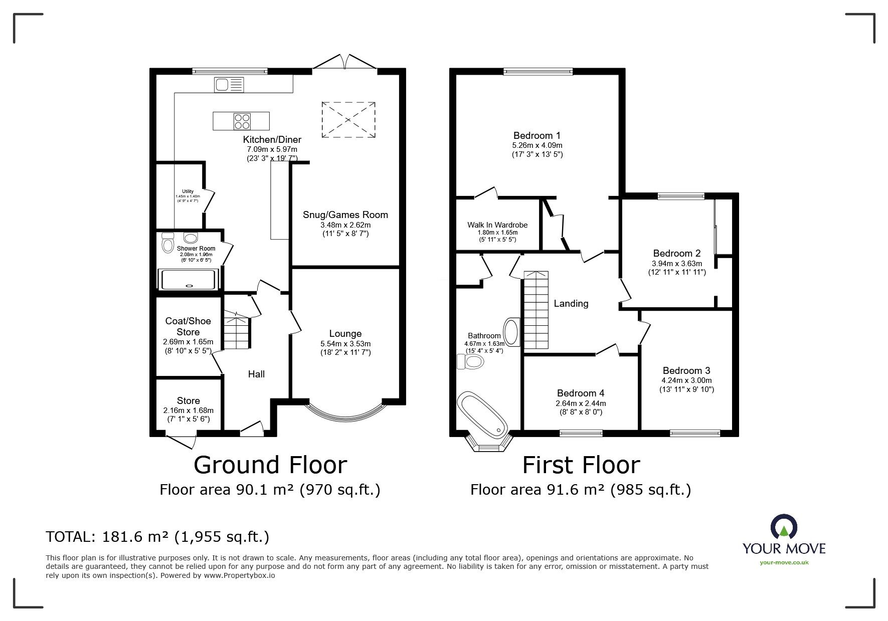 Floorplan of 4 bedroom Semi Detached House for sale, Balmoral Drive, Leicester, Leicestershire, LE3