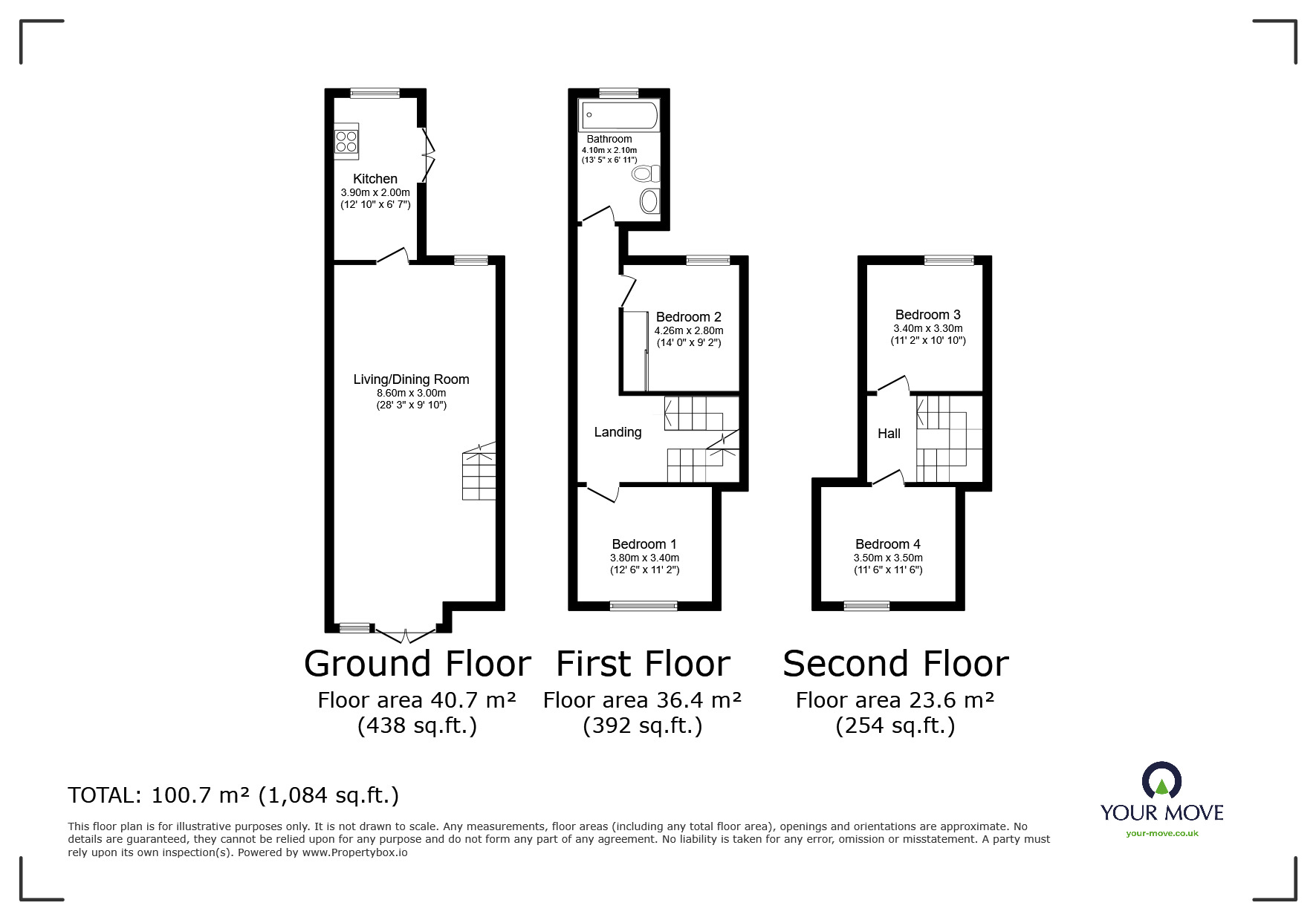 Floorplan of 4 bedroom Mid Terrace House to rent, Grace Road, Leicester, Leicestershire, LE2