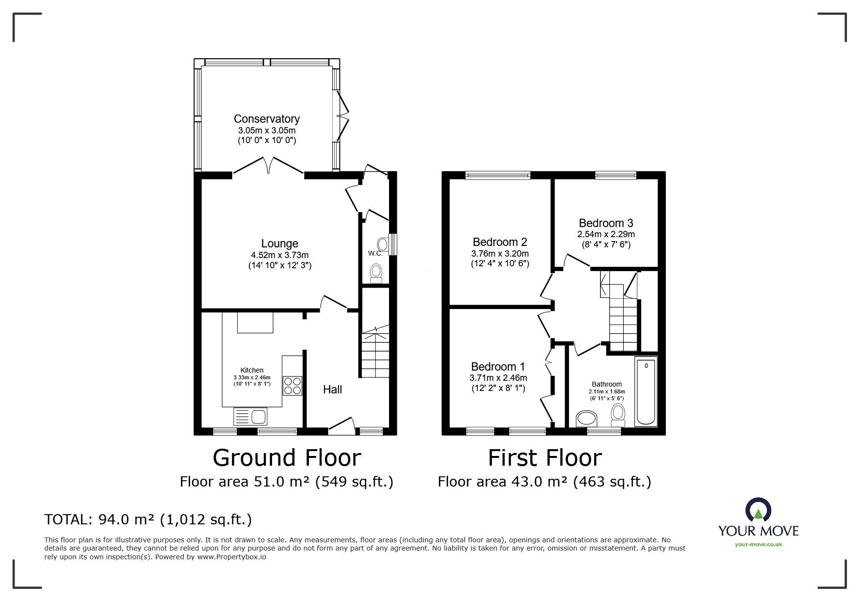 Floorplan of 3 bedroom Mid Terrace House for sale, Gipsy Lane, Leicester, Leicestershire, LE4