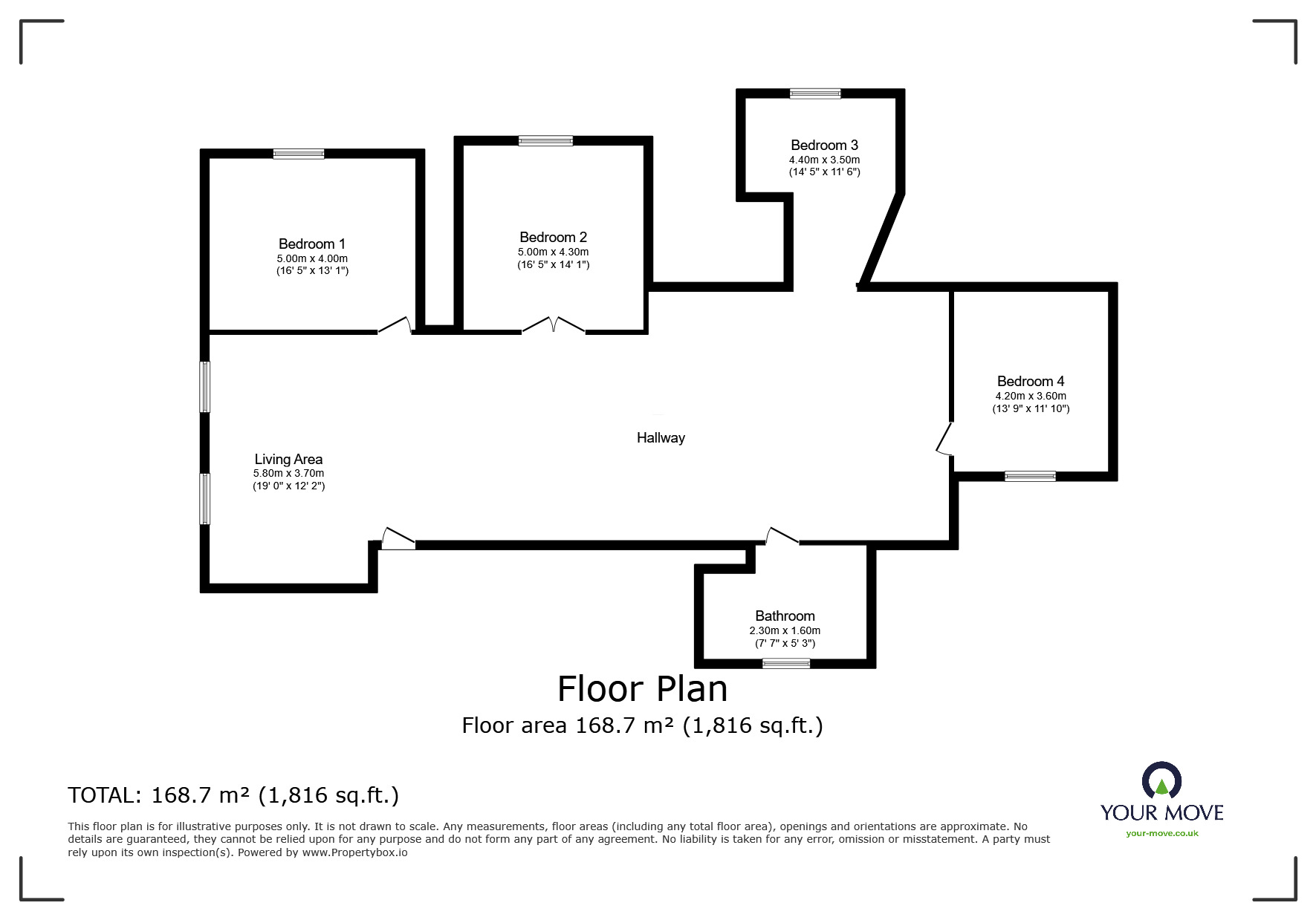 Floorplan of 1 bedroom  Room to rent, Highcross Street, Leicester, Leicestershire, LE1