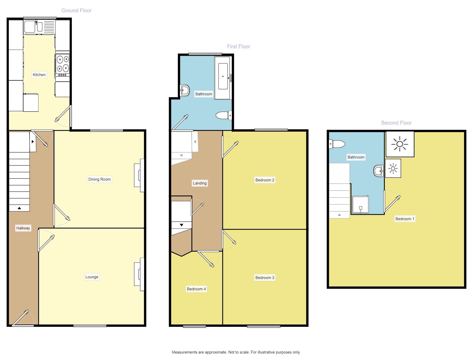 Floorplan of 4 bedroom  House to rent, Main Street, Scholes, Leeds, LS15