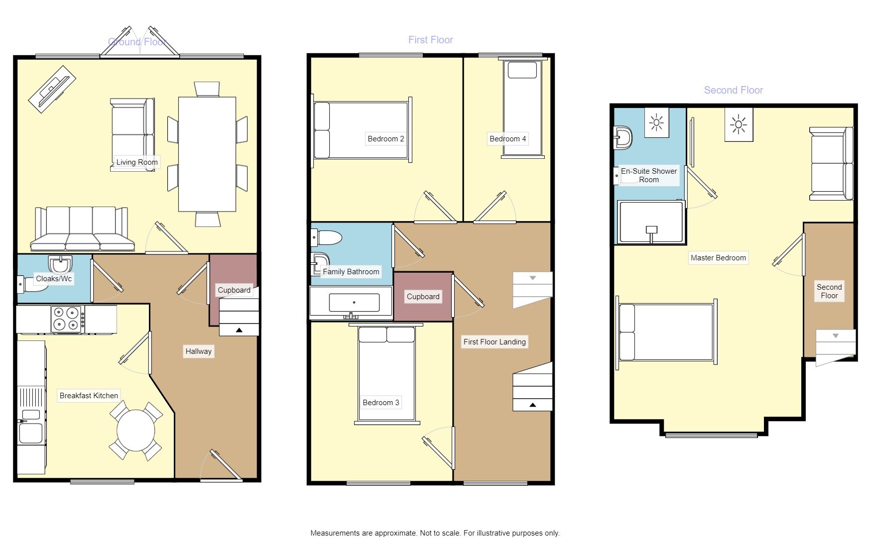 Floorplan of 4 bedroom Semi Detached House to rent, Woodlands Way, Whinmoor, Leeds, LS14