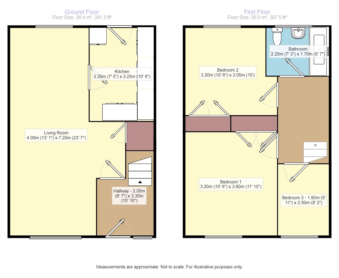 Floorplan of 3 bedroom Mid Terrace House to rent, Pickard Court, Leeds, West Yorkshire, LS15