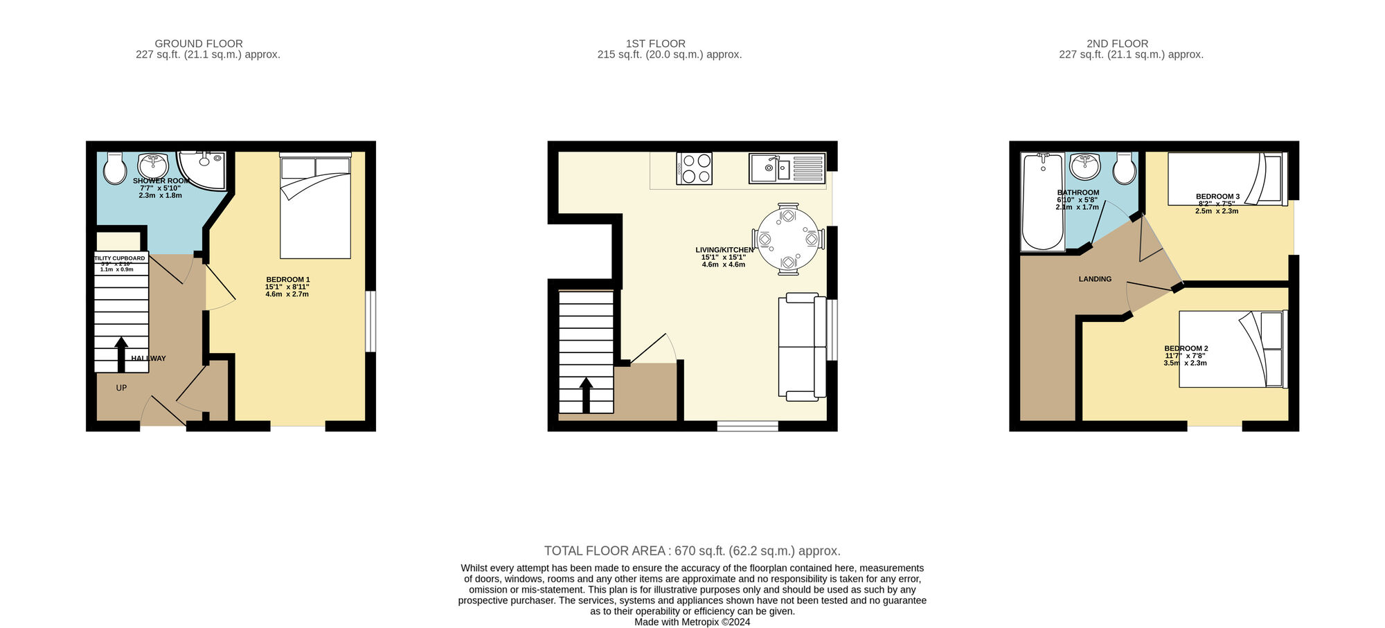 Floorplan of 3 bedroom End Terrace House for sale, Cardwell Road, Leeds, LS14