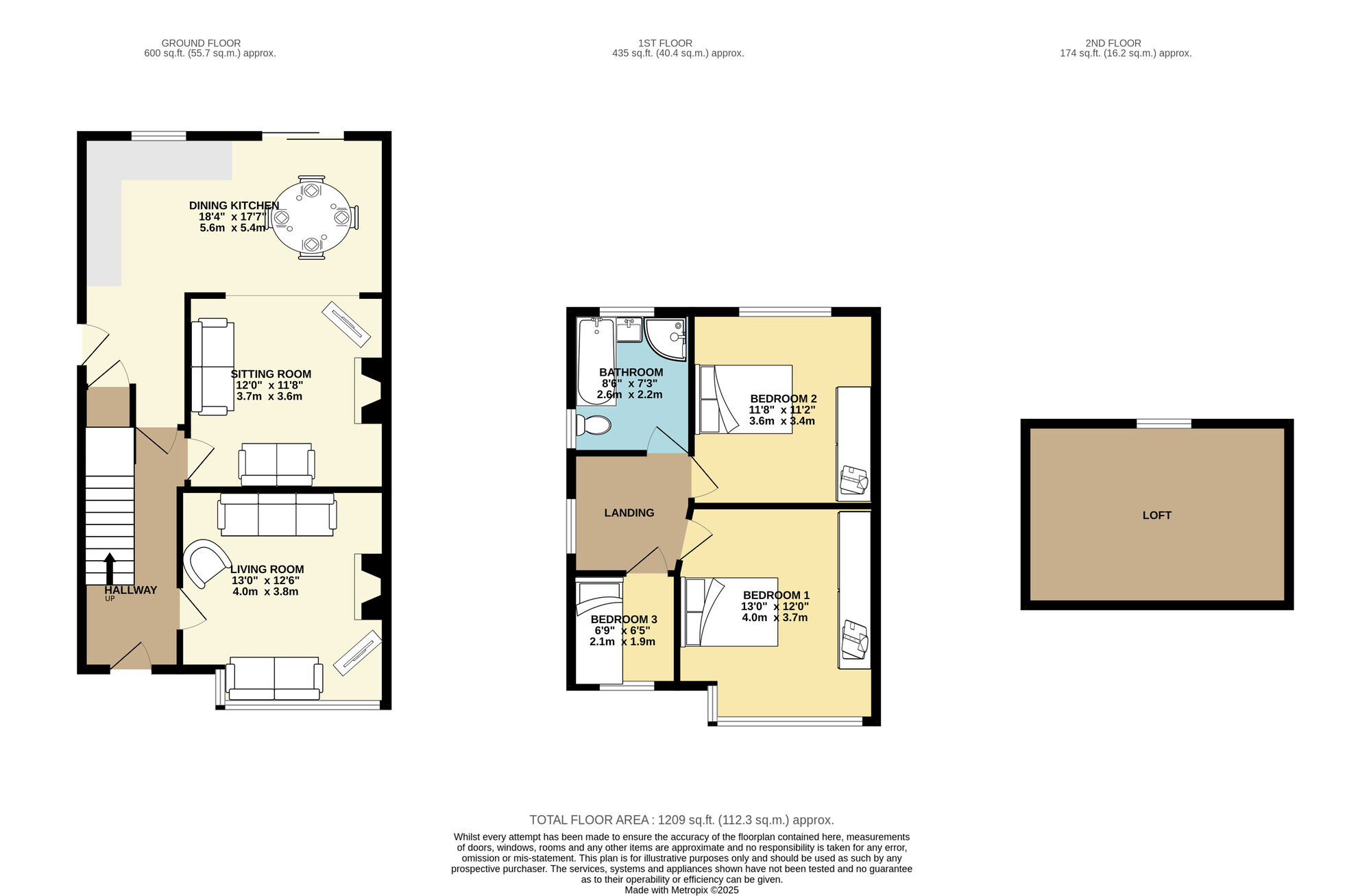 Floorplan of 3 bedroom Semi Detached House for sale, Foundry Lane, Leeds, West Yorkshire, LS9