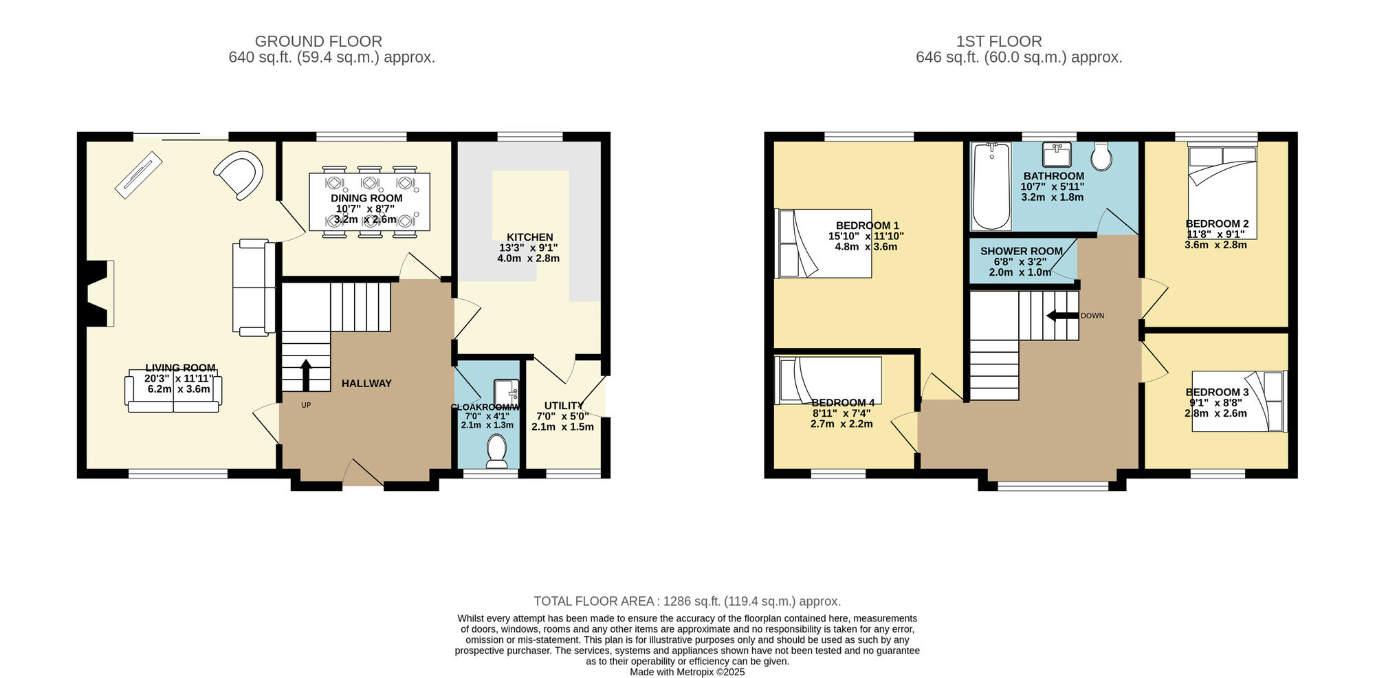 Floorplan of 4 bedroom Detached House for sale, Chapel Court, Halton, West Yorkshire, LS15