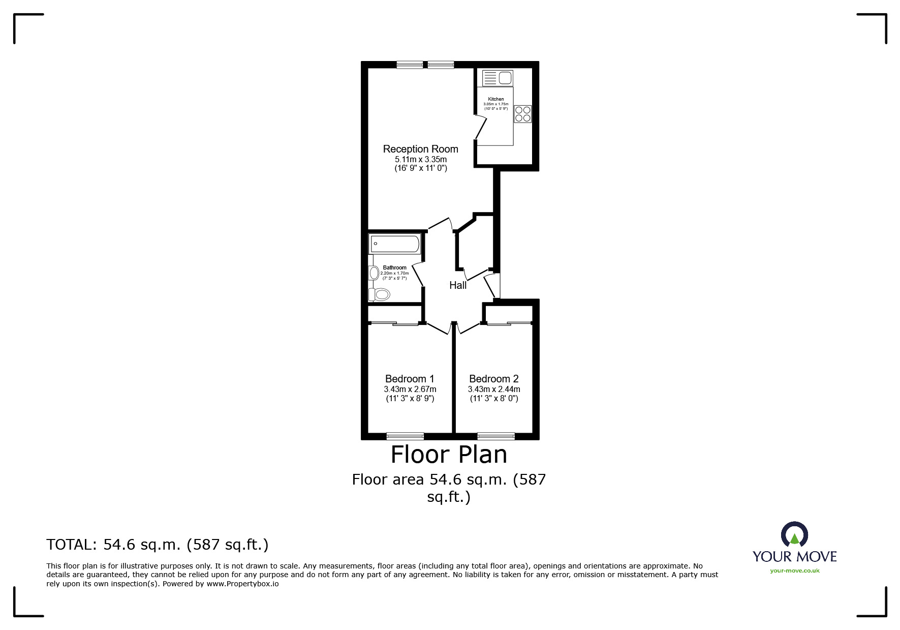 Floorplan of 2 bedroom  Flat to rent, New Bells Court, Edinburgh, EH6