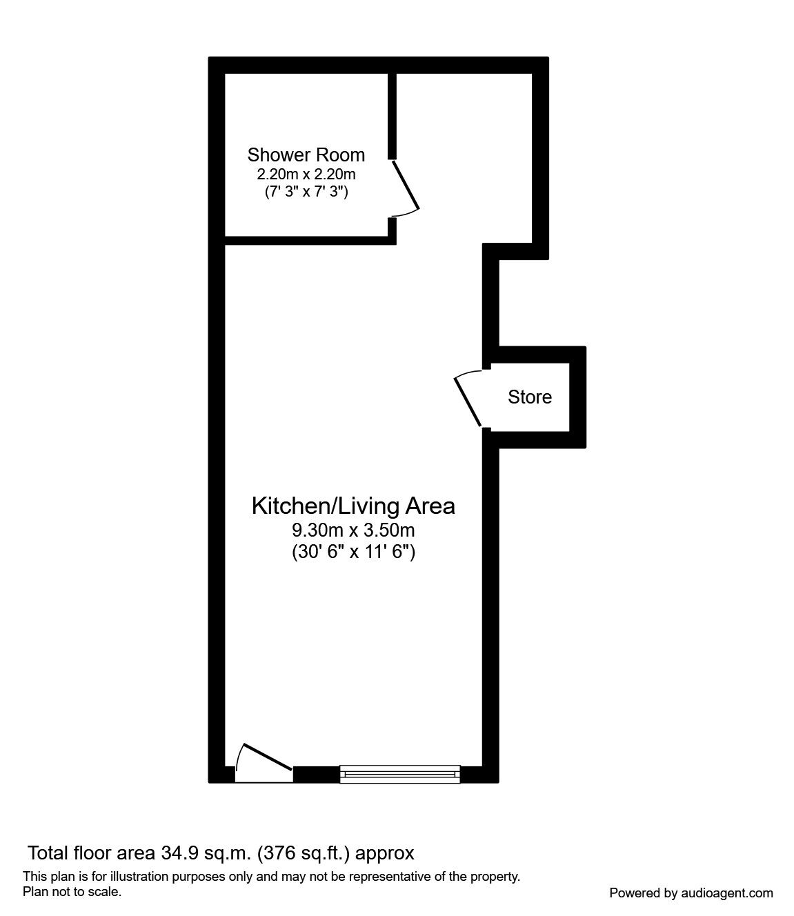 Floorplan of  Flat to rent, St. Leonards Street, Edinburgh, EH8