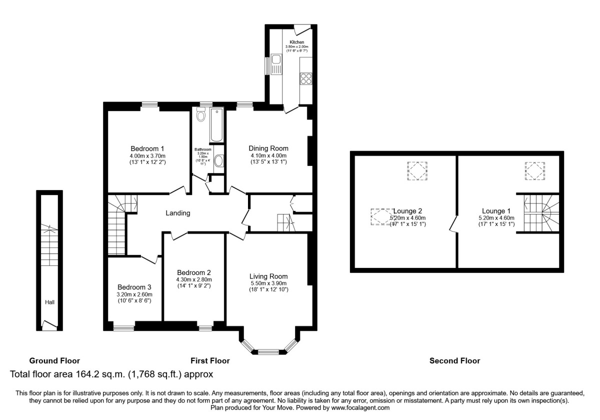 Floorplan of 3 bedroom  Flat to rent, Clarebank Crescent, Edinburgh, EH6