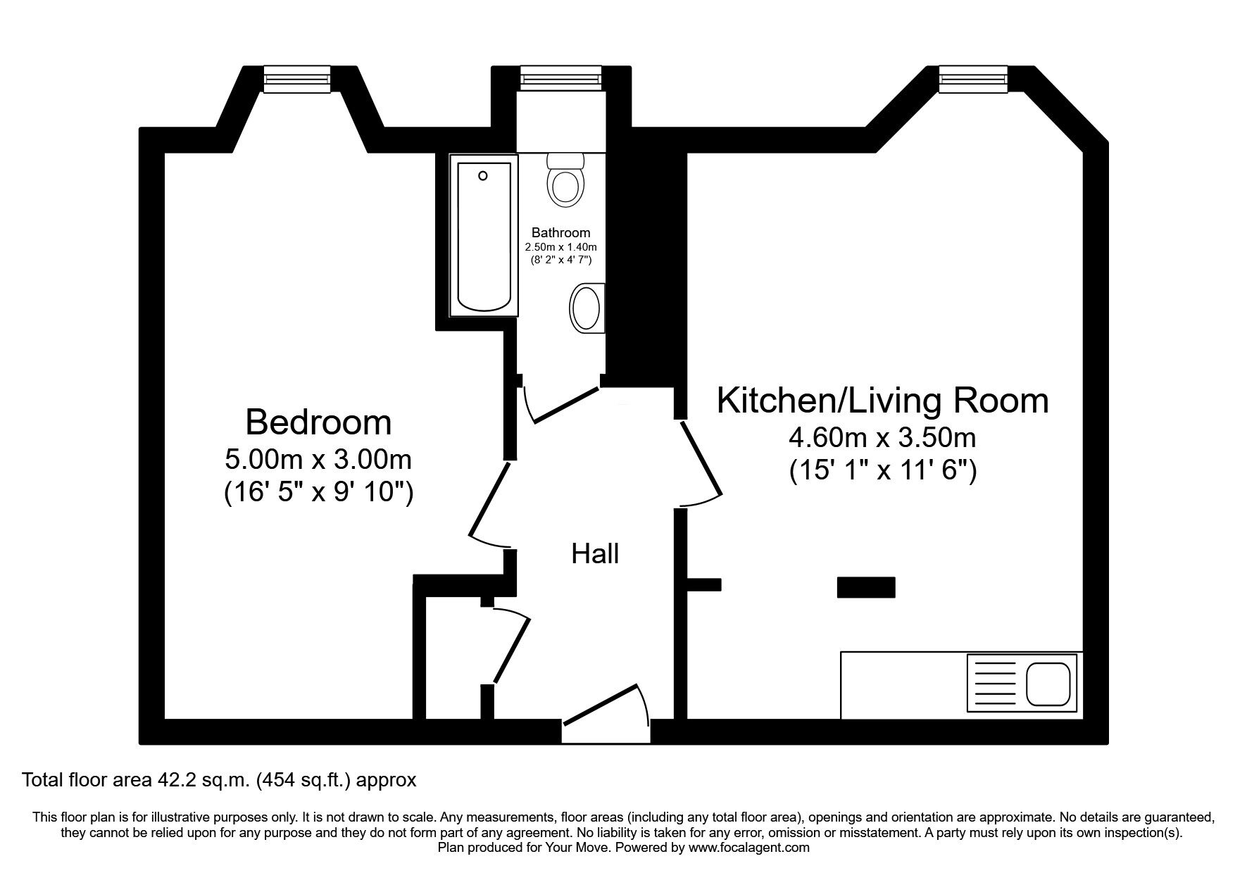 Floorplan of 1 bedroom  Flat for sale, Halmyre Street, Edinburgh, EH6