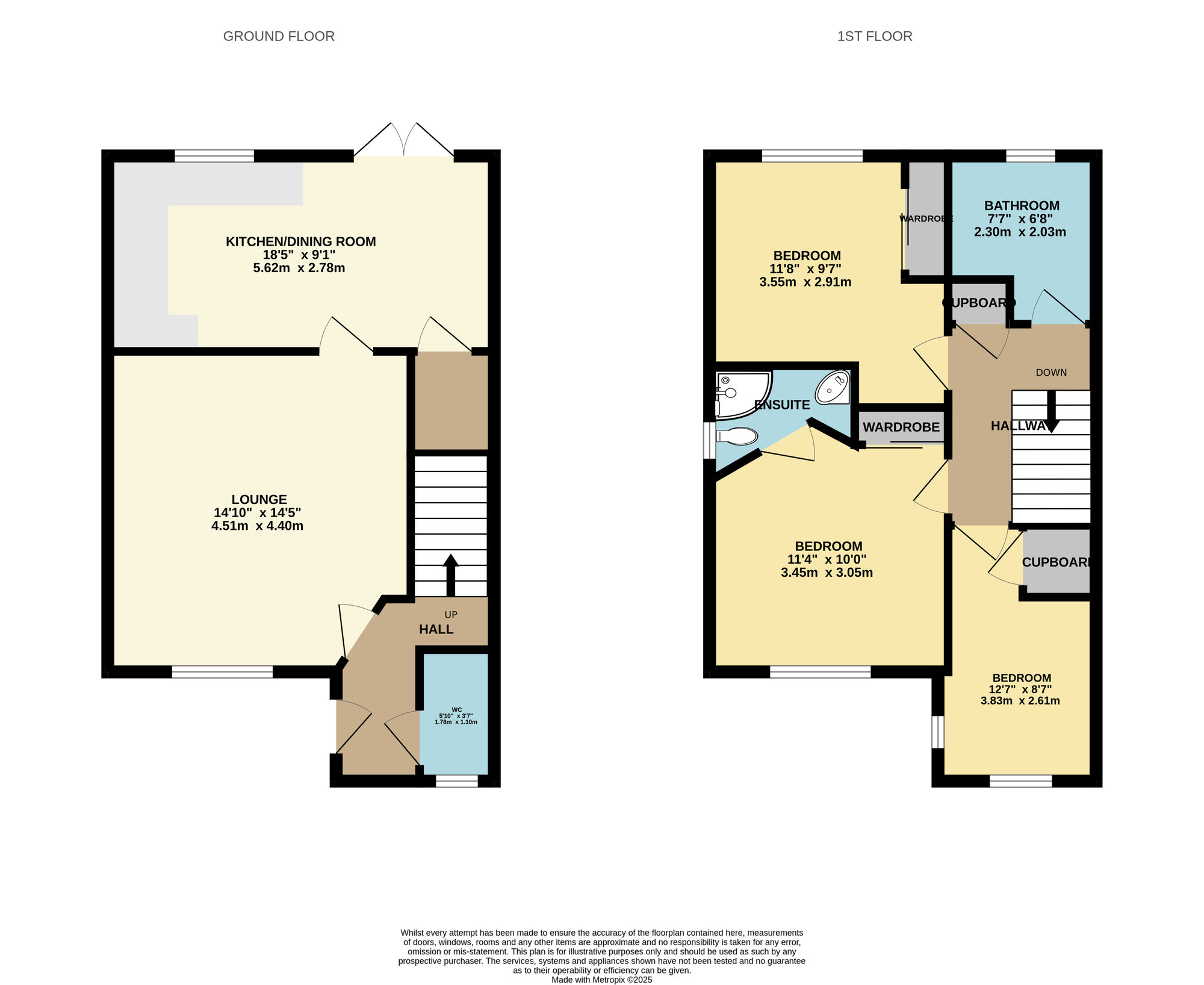 Floorplan of 3 bedroom Semi Detached House for sale, Law View, Leven, KY8