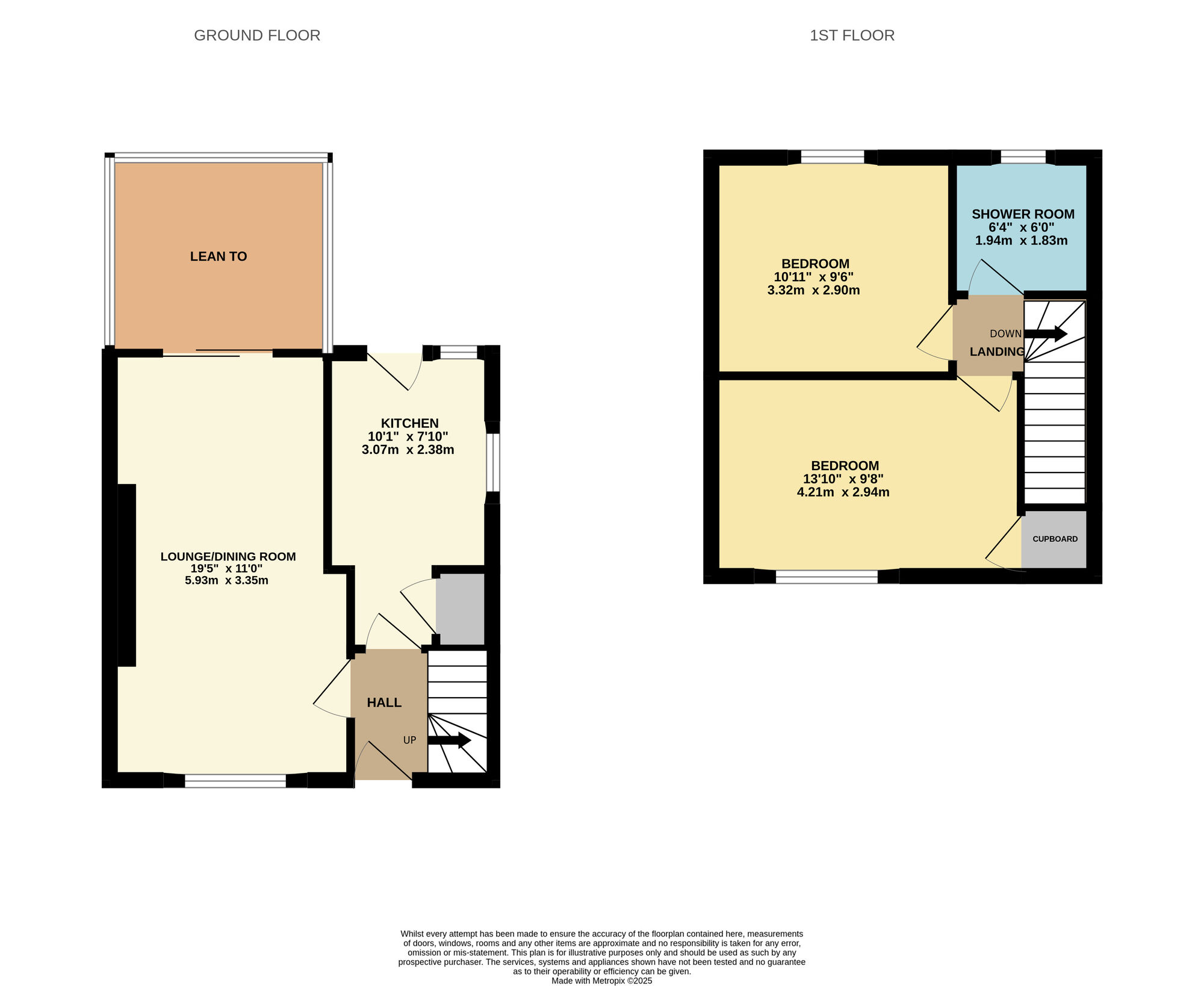 Floorplan of 2 bedroom End Terrace House for sale, Broom Crescent, Leven, Fife, KY8