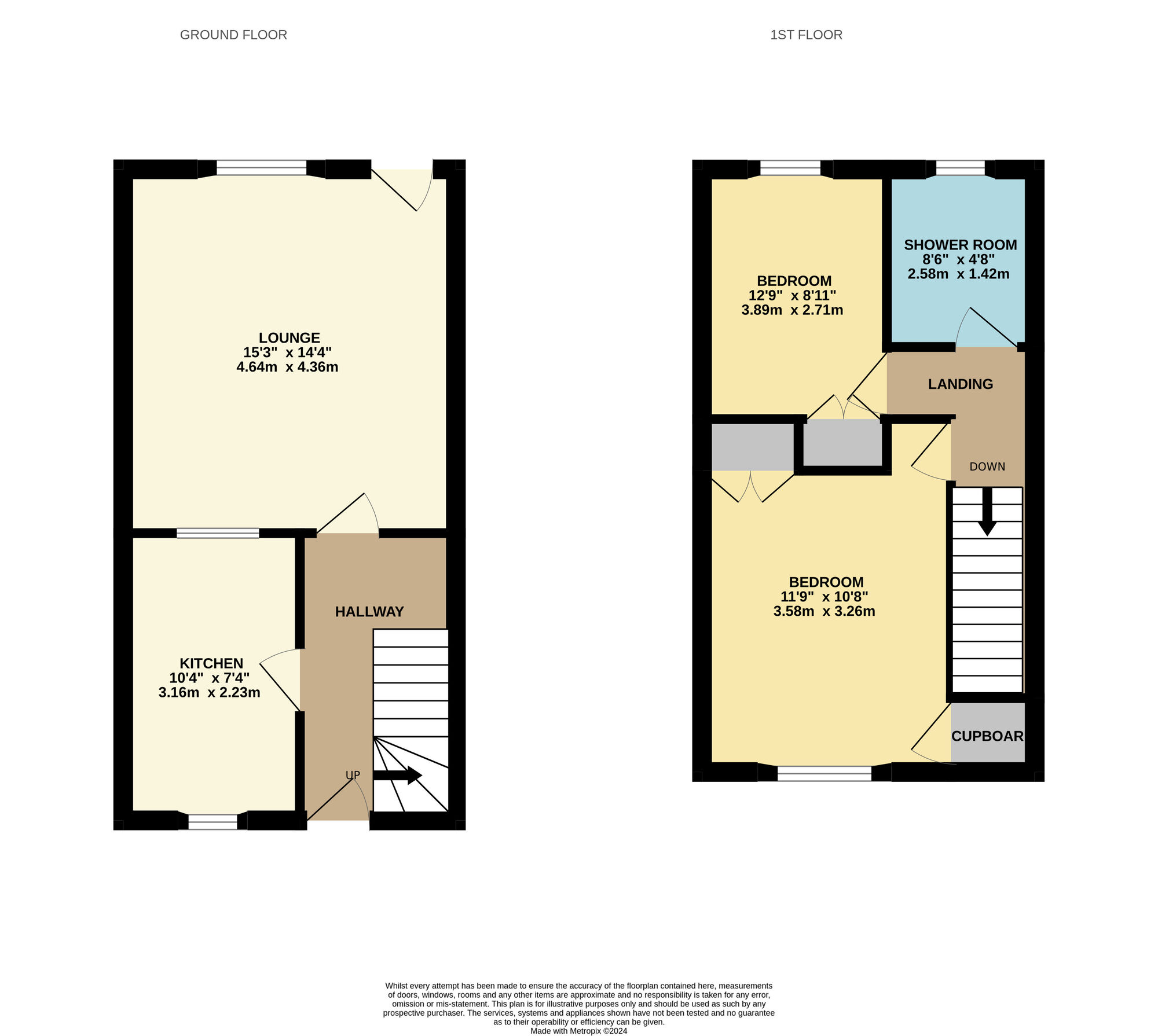 Floorplan of 2 bedroom Mid Terrace House for sale, Centenary Court, Leven, Fife, KY8