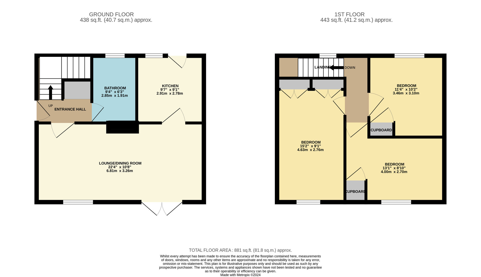 Floorplan of 3 bedroom Semi Detached House for sale, Hazel Dene, Methil, Fife, KY8