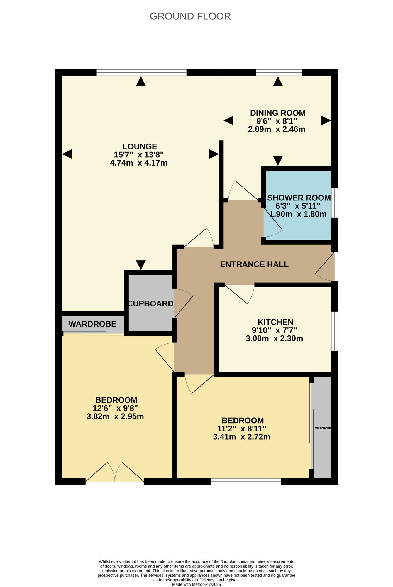 Floorplan of 2 bedroom Semi Detached Bungalow for sale, Kingsmill Drive, Kennoway, Fife, KY8